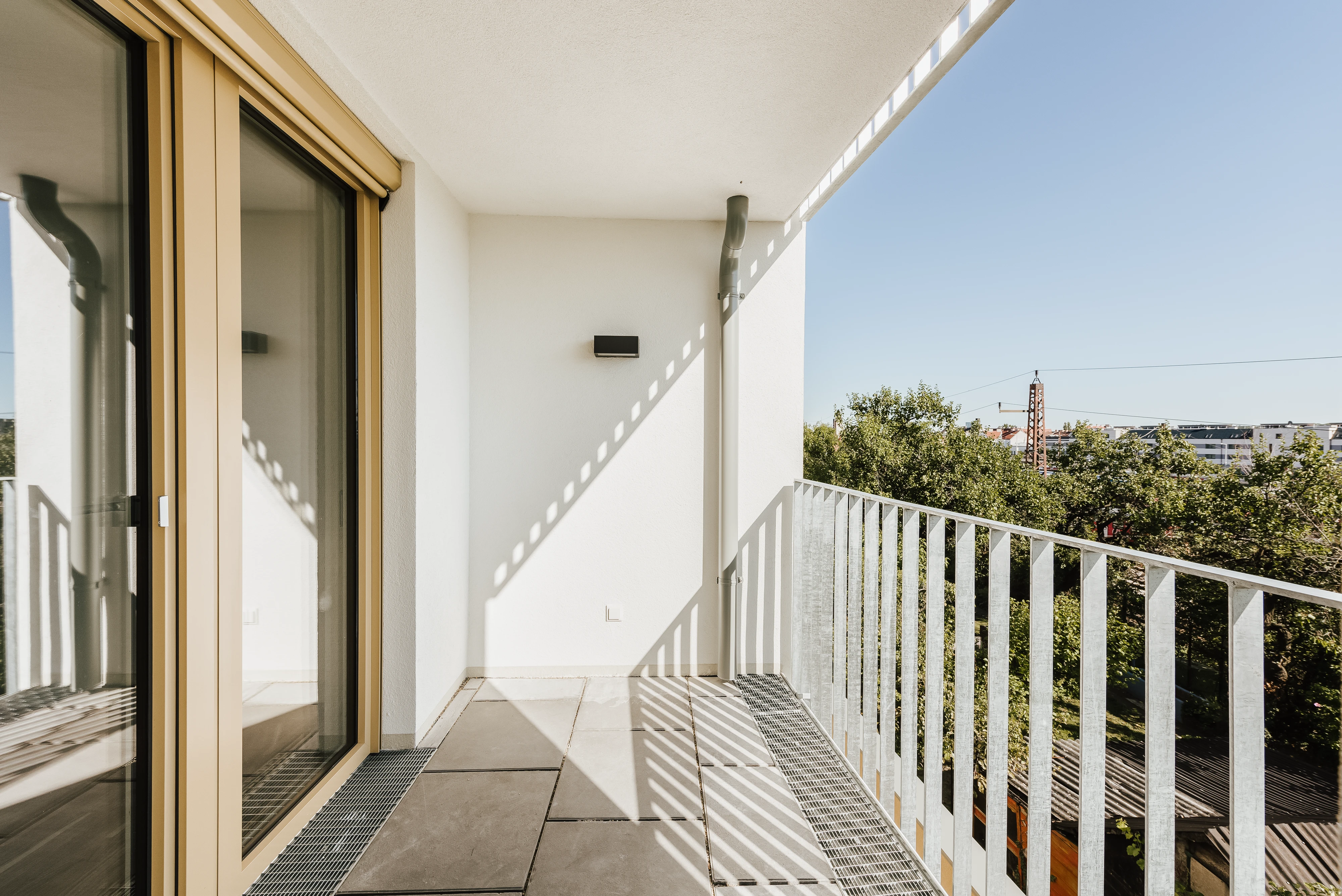 Balkon mit Sich ins Grüne