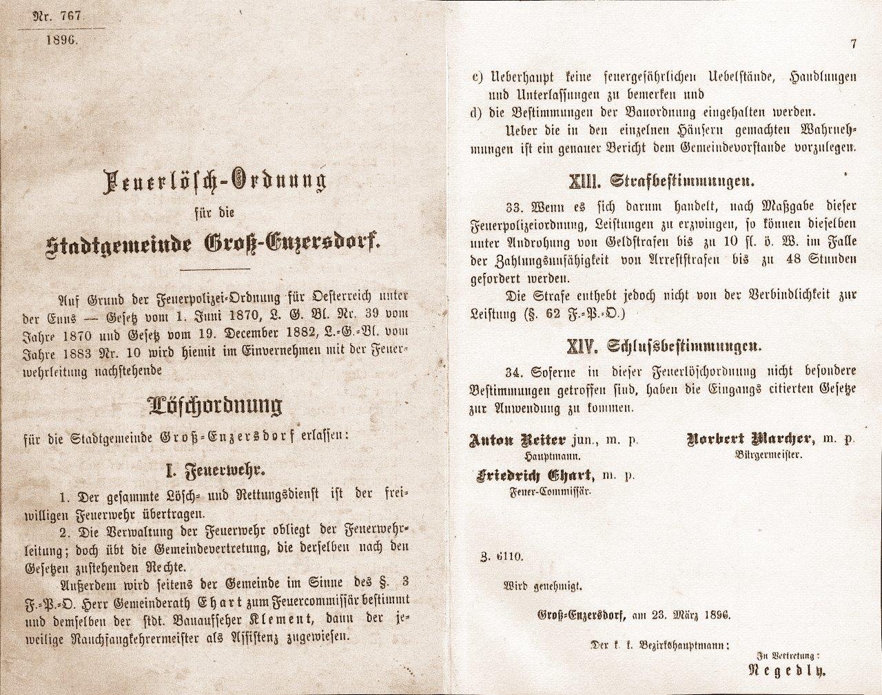 Feuerlöschordnung der Stadt Groß-Enzersdorf