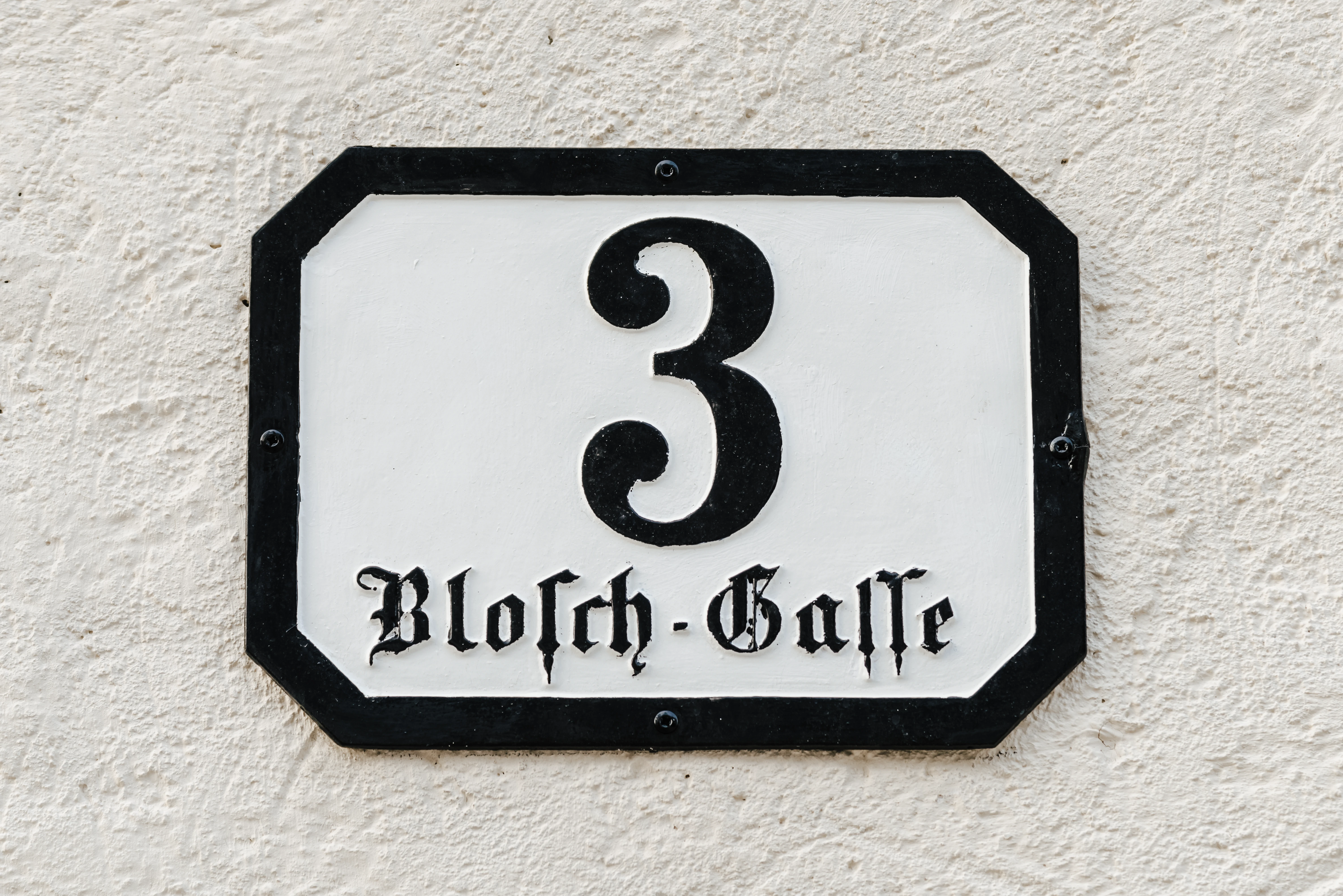 Hausnummer 3 Blosch-Gasse
