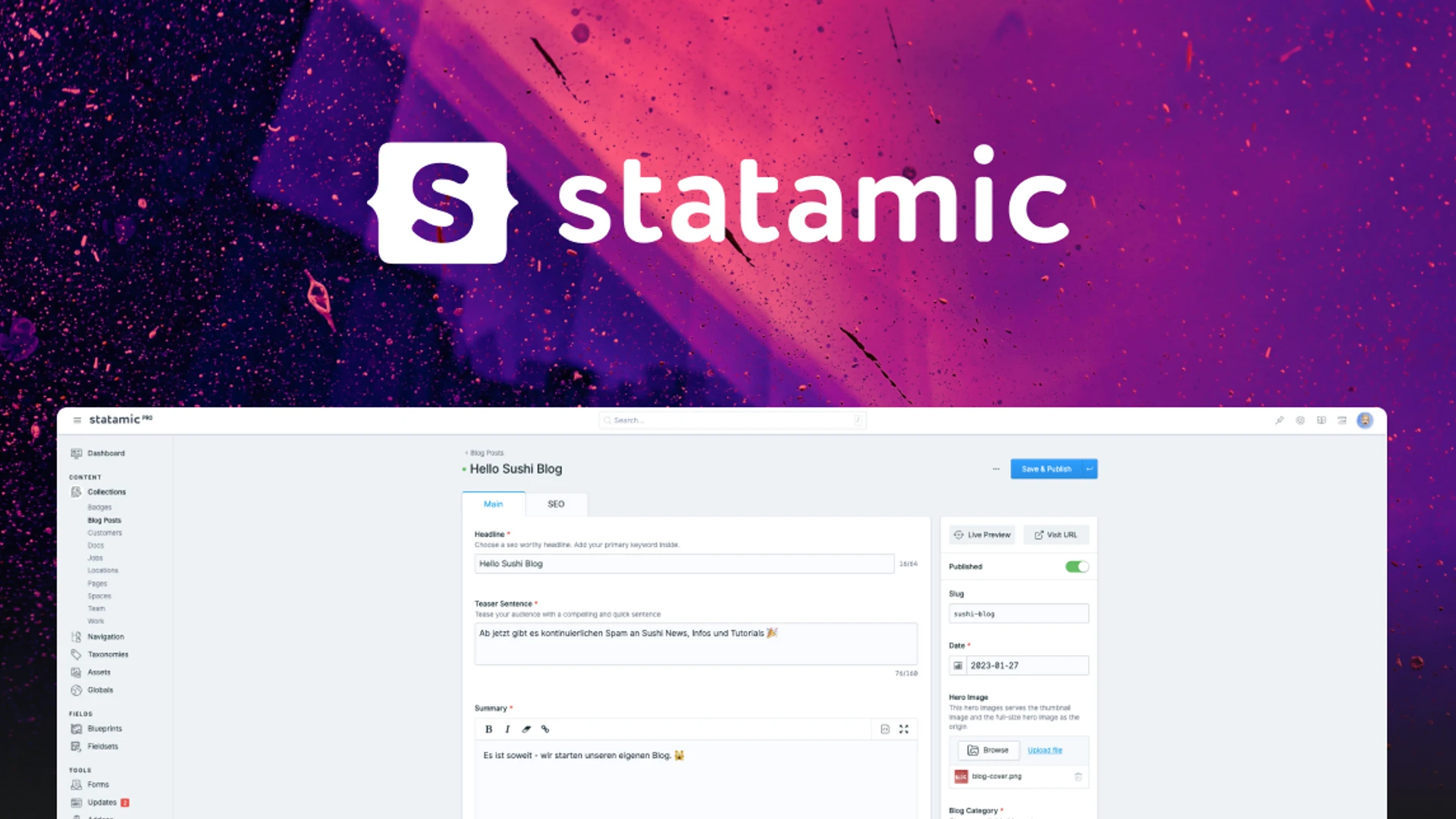 Das headless CMS Statamic begeistert Benutzer mit seinem Simplizismus.