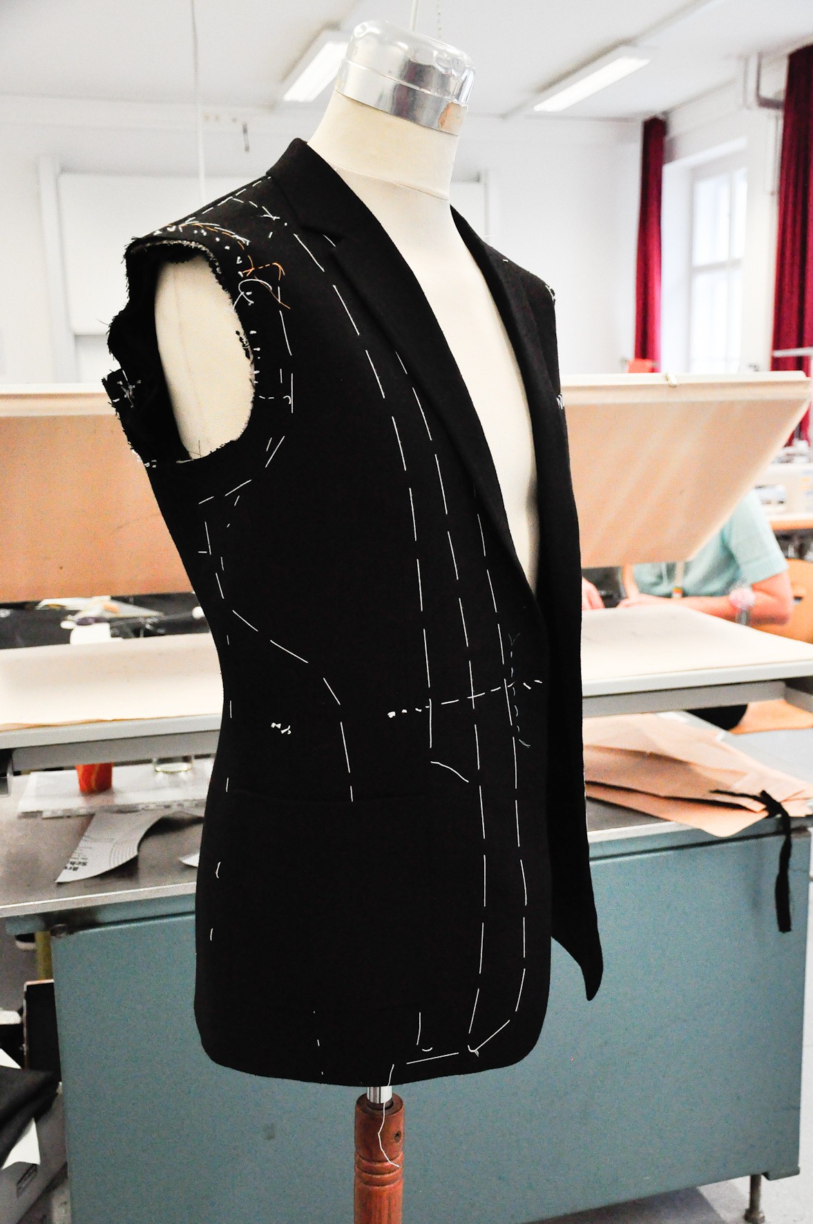 Sakko in Arbeit