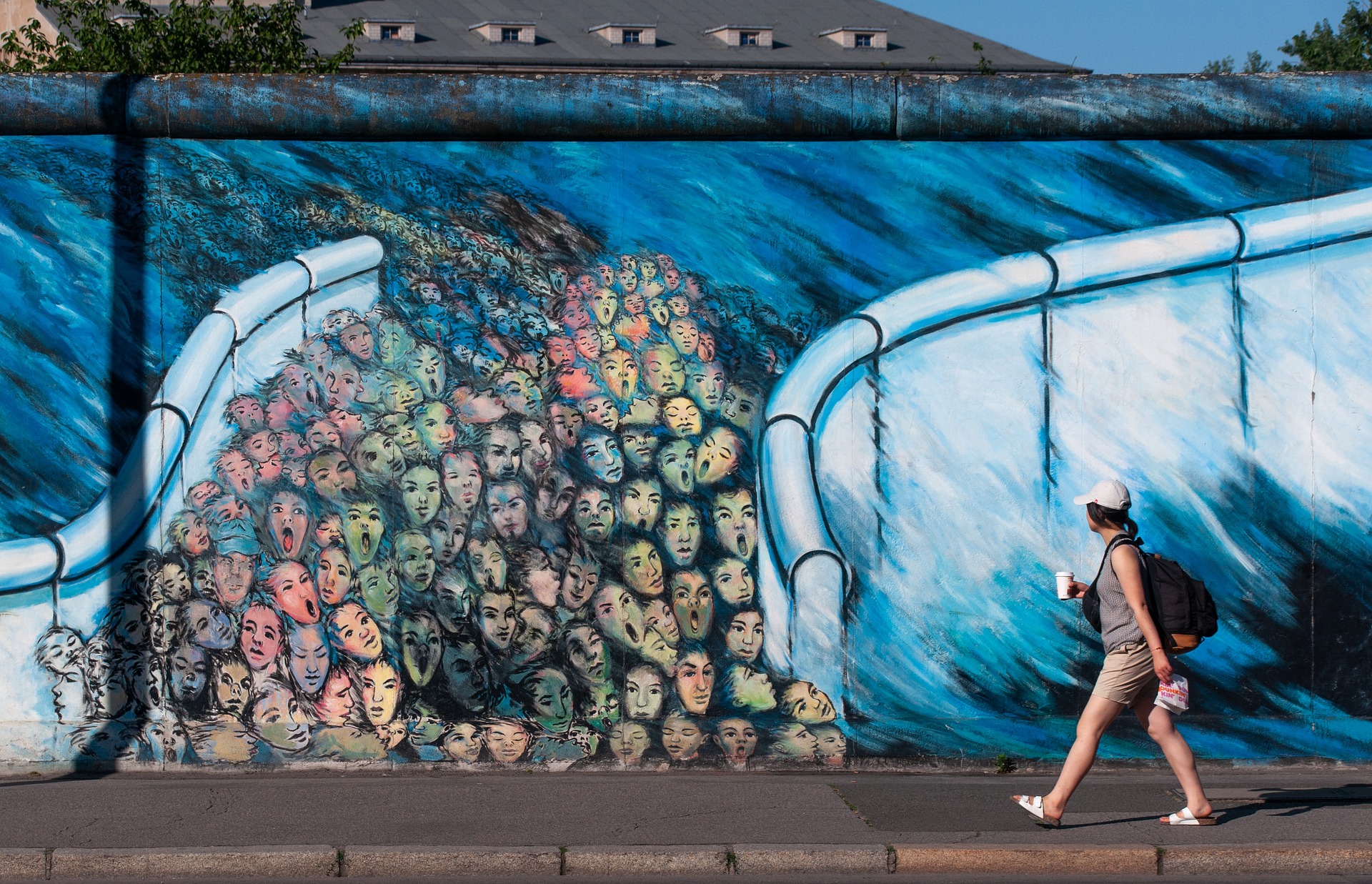 Wandgemälde Berliner Mauer