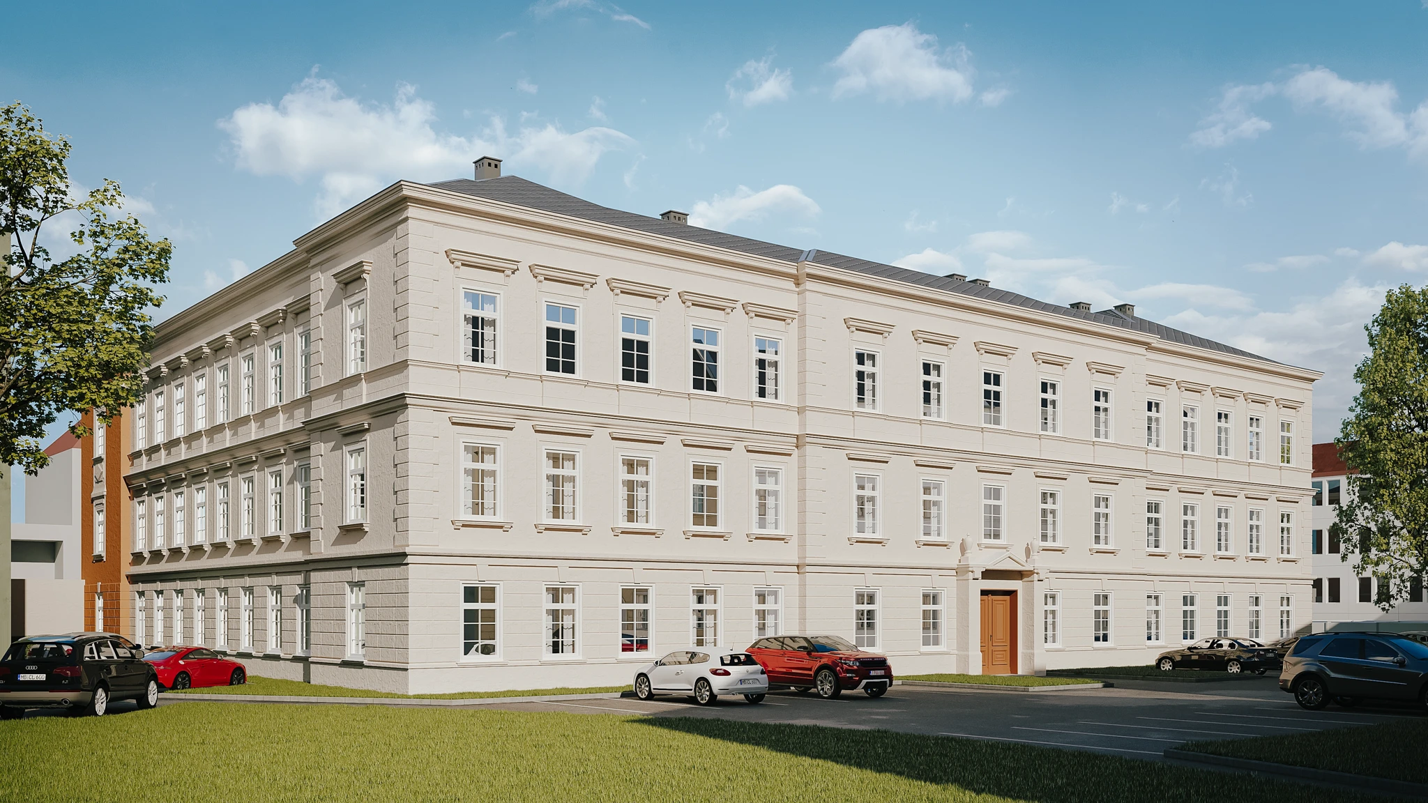 Fassade Rendering Hessenplatz Steyr