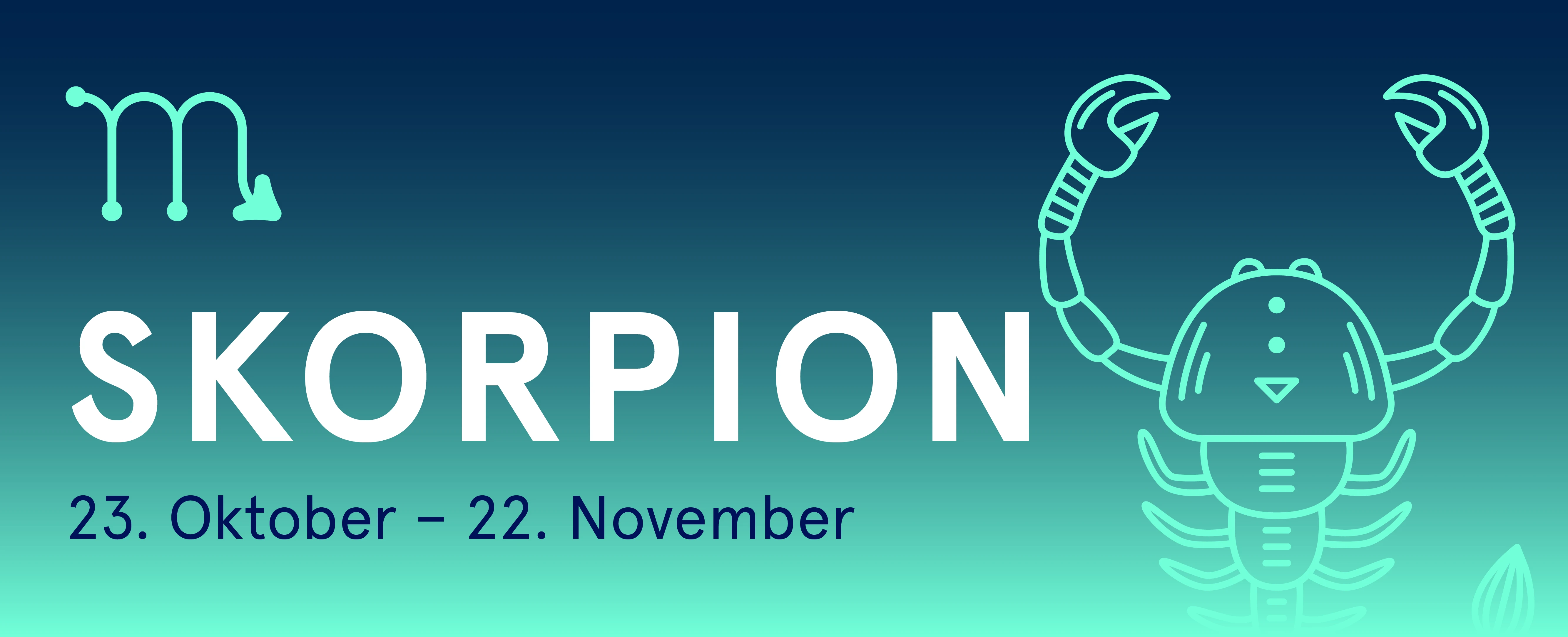 © goodnight.at Skorpion Sternzeichen Grafik: ♏︎ 23. Oktober - 22. November