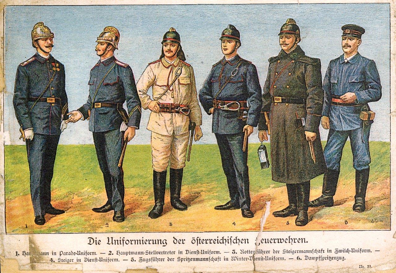Die Uniformierung der österreichischen Feuerwehr