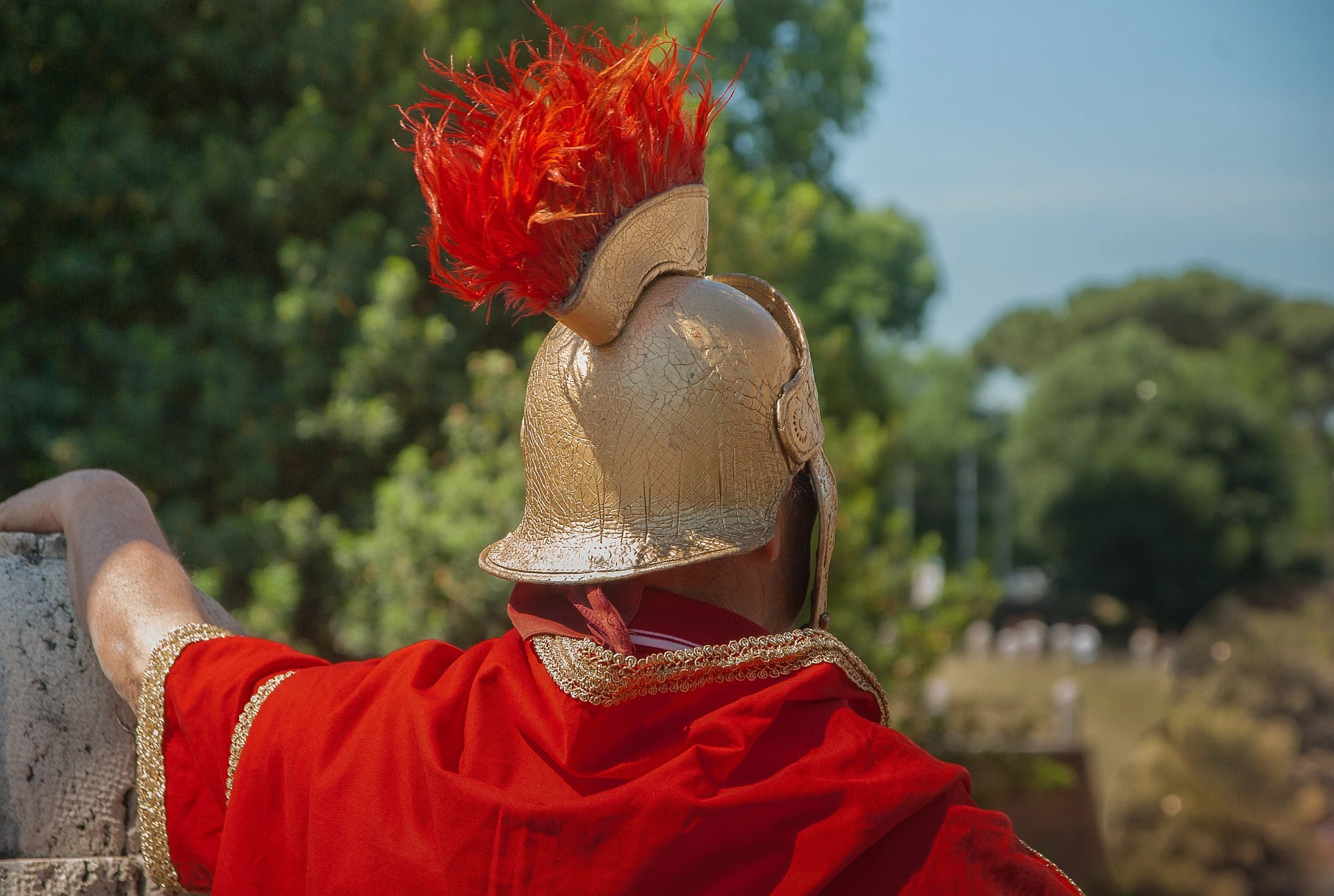 Römer im historischen Kostüm