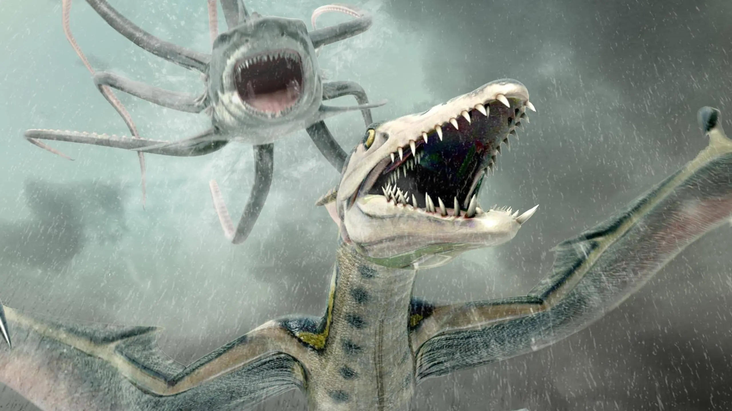 Sharktopus vs Pteracuda - Kampf der Urzeitgiganten