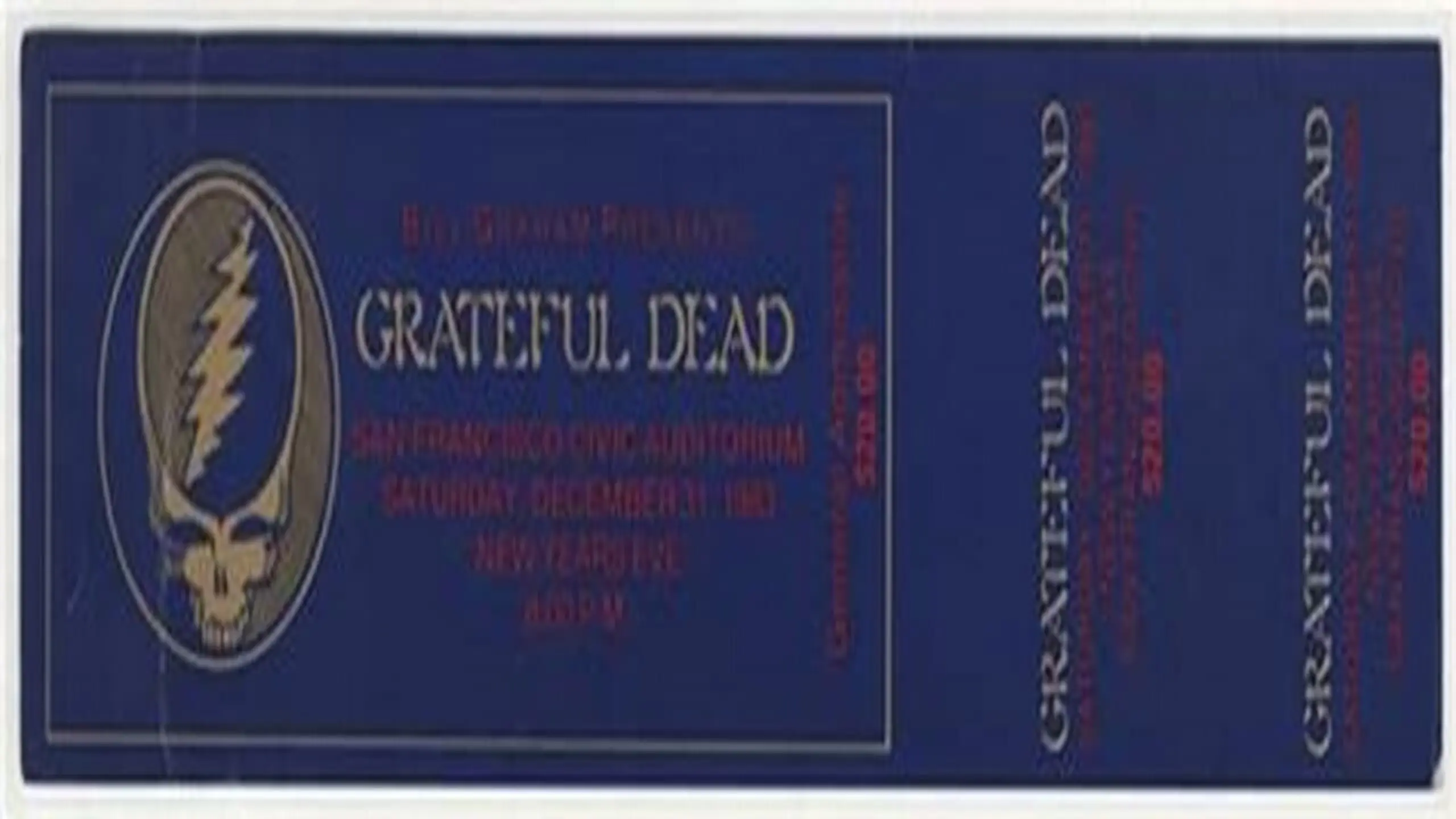 Grateful Dead: Ticket to New Year's Eve Concert