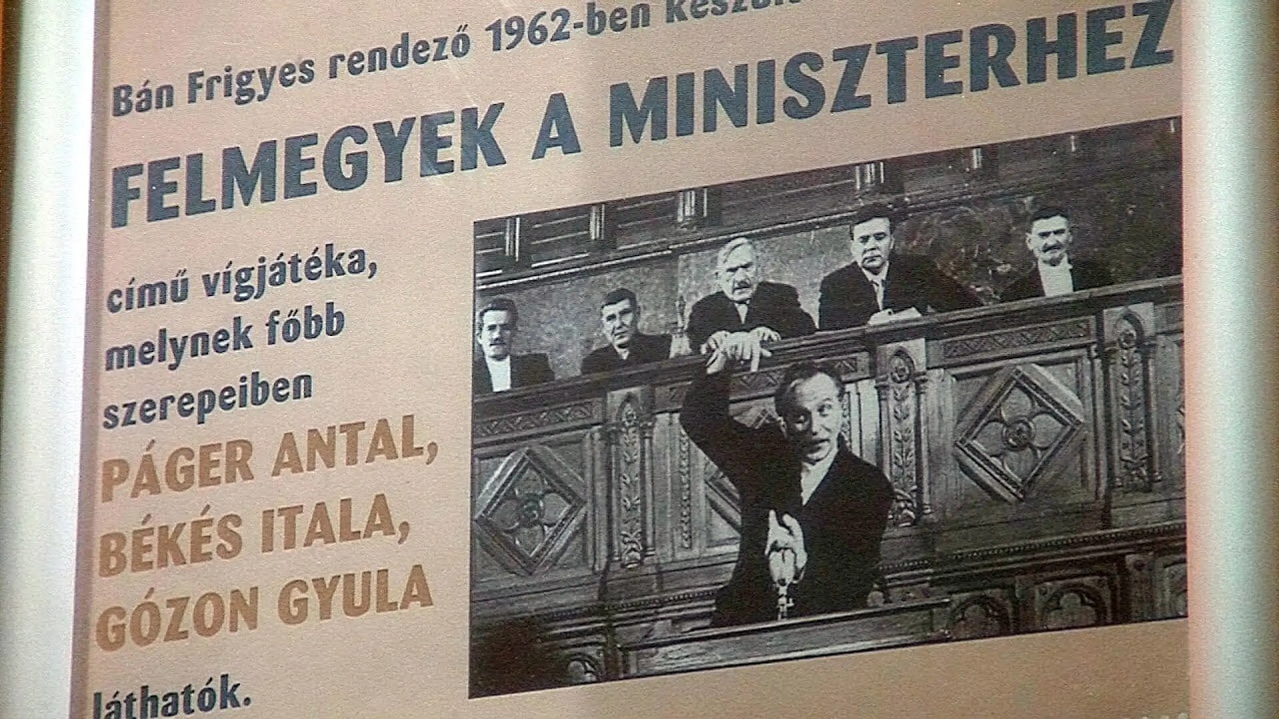 Felmegyek a miniszterhez