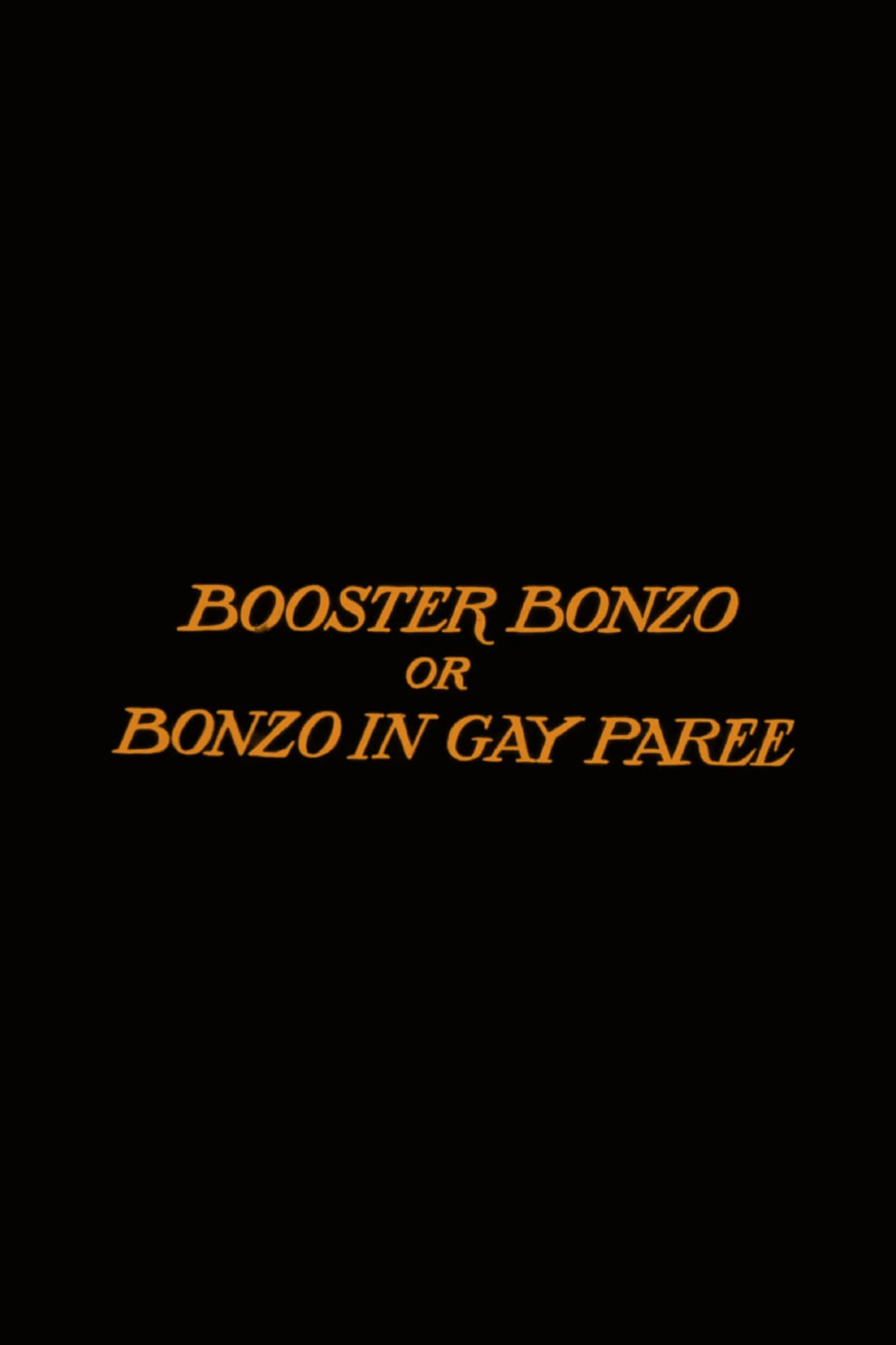 Booster Bonzo; Or, Bonzo in Gay Paree