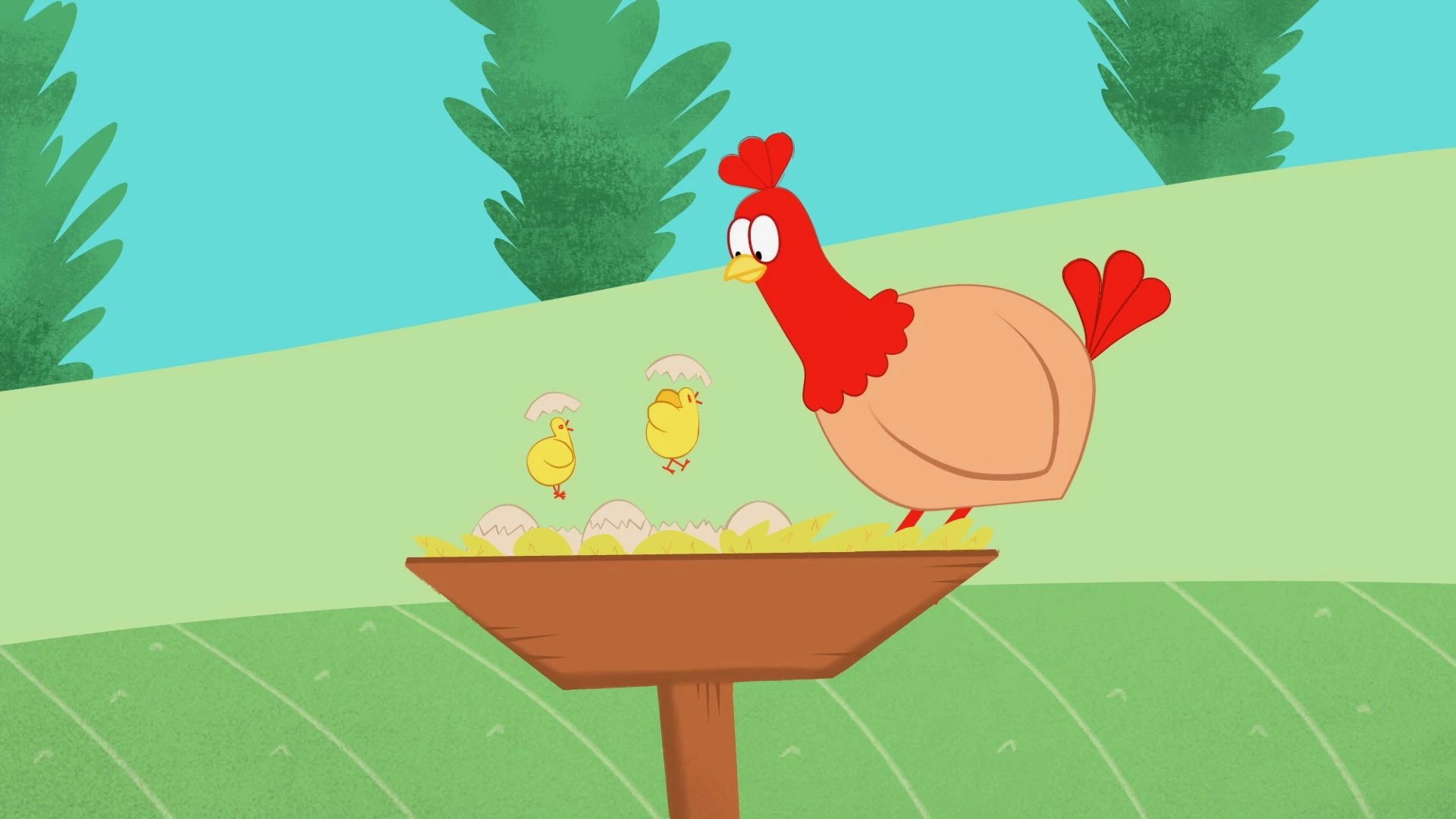 Das Huhn, die Katze und andere Tiere