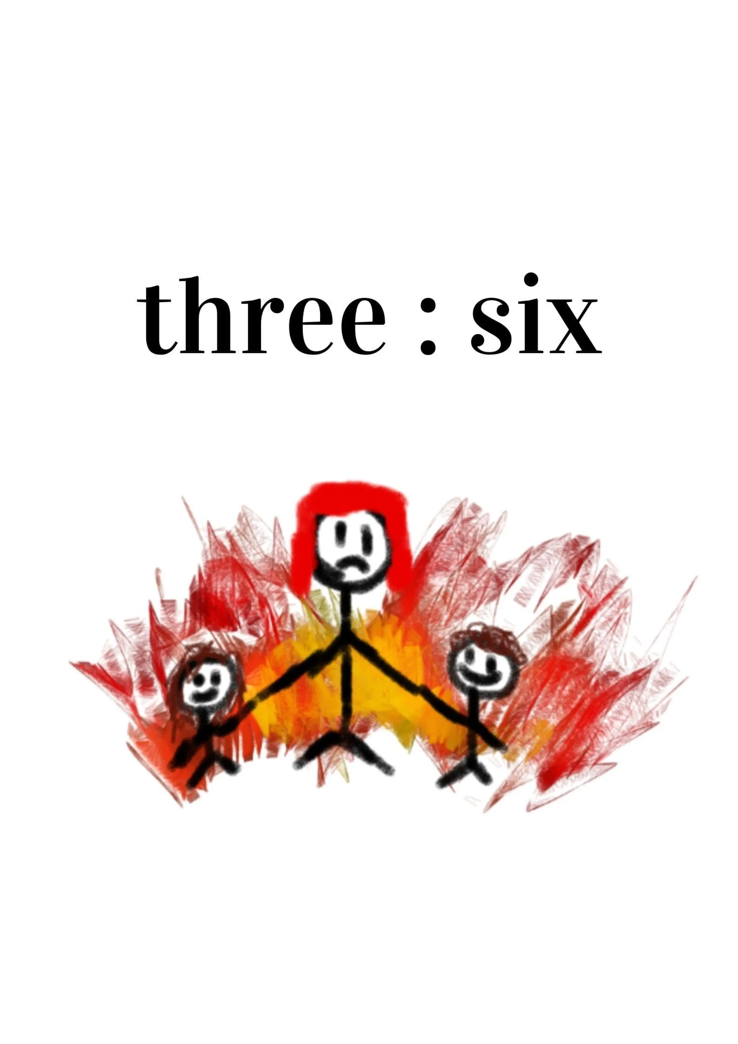 three : six