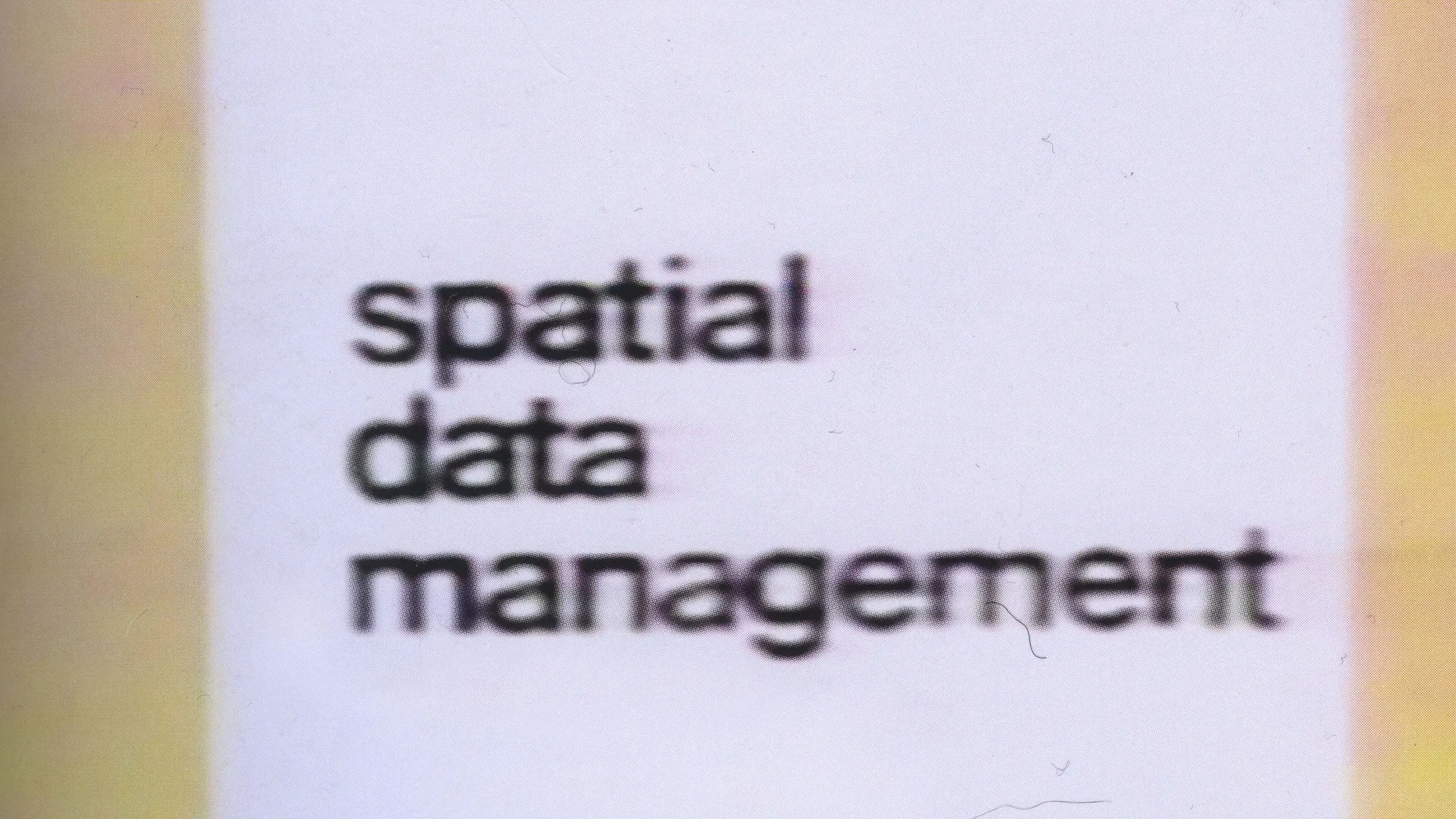 Spatial Data Management