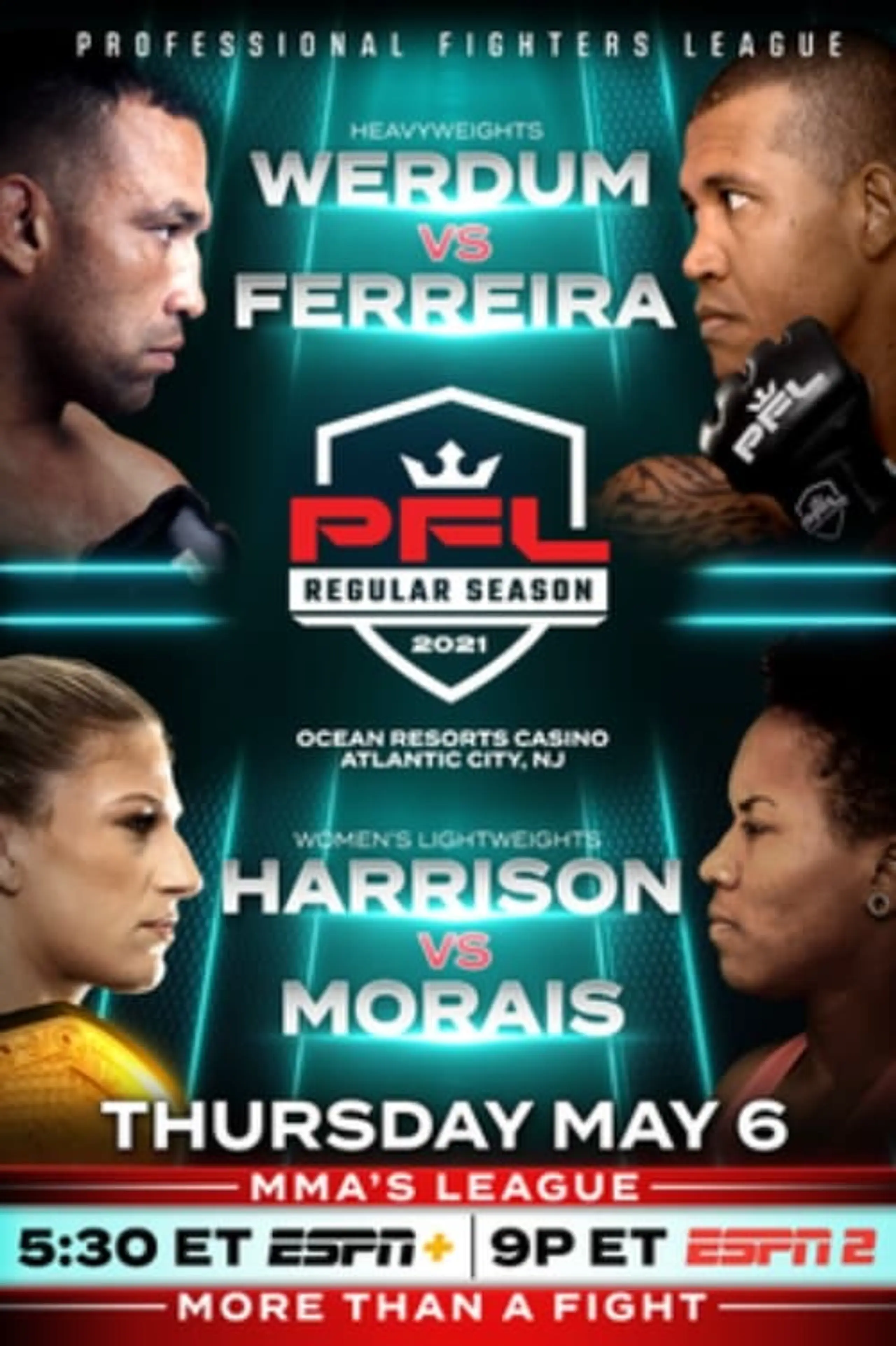 Professional Fighters League Regular Season 2021- PFL 3: Heavyweights & Women's Lightweights