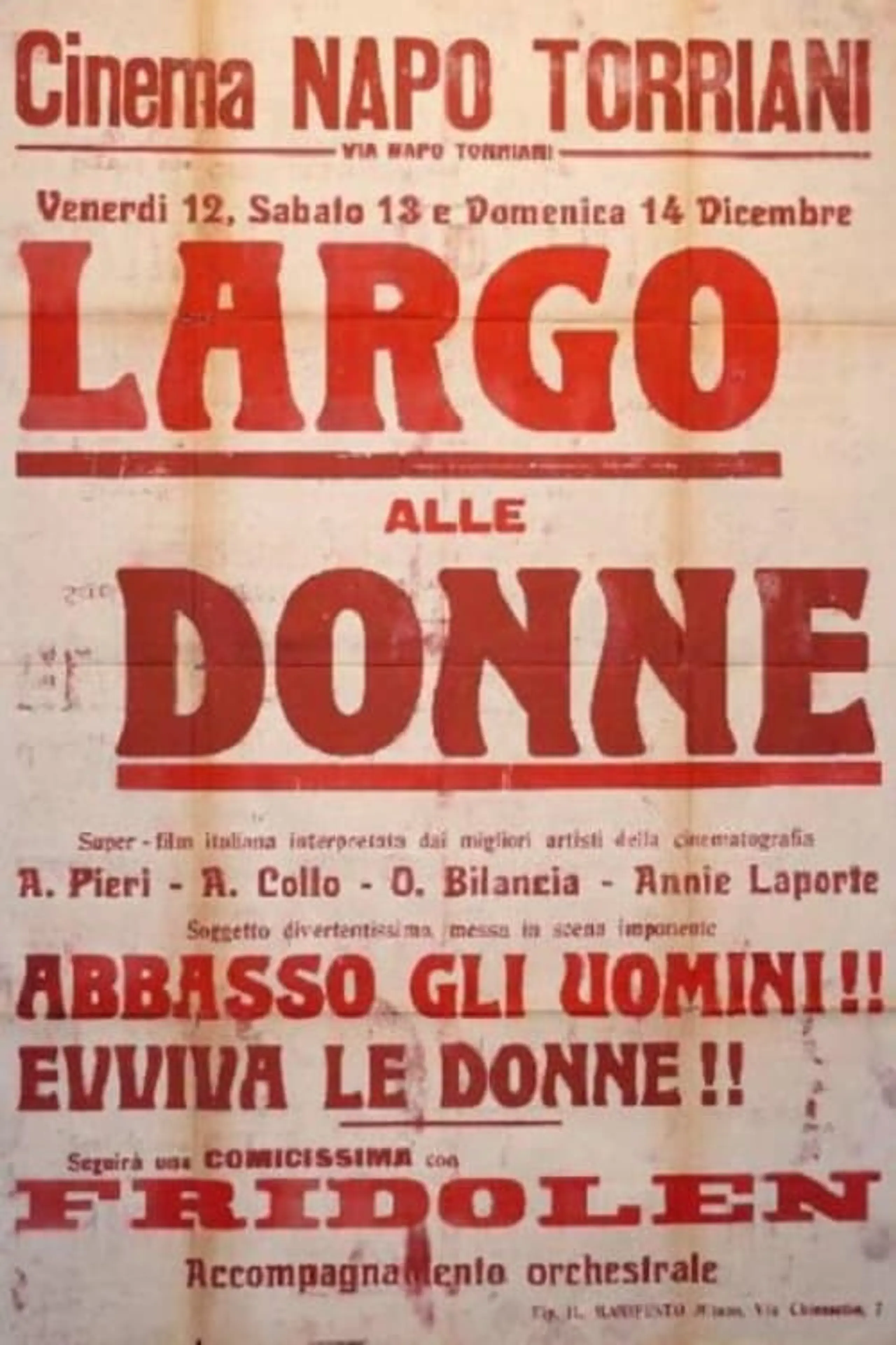 Largo alle donne!