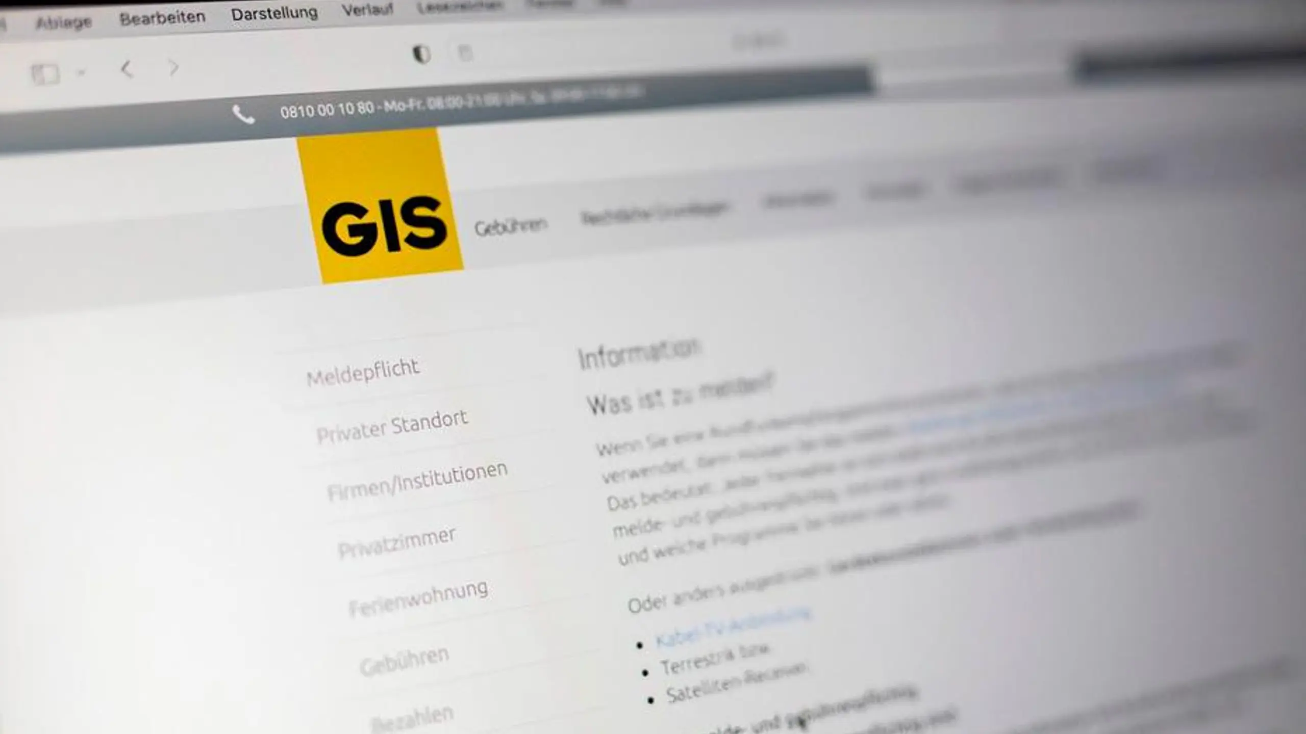 Screenshot der GIS-Webseite (www.gis.at)