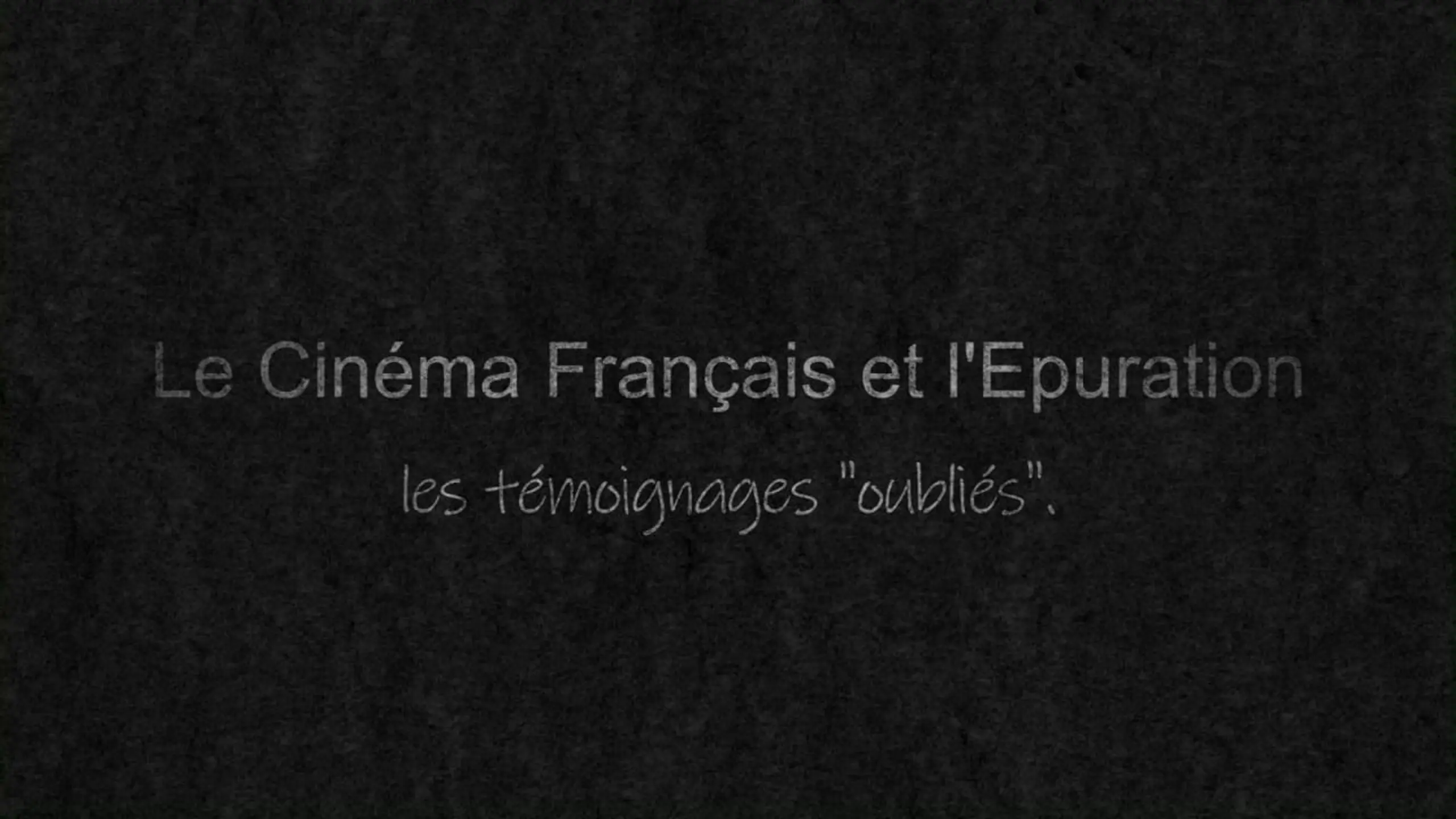 Le cinéma français et l'épuration