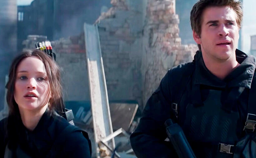 Szene aus dem Film „Die Tribute von Panem – Mockingjay Teil 1“ (2014)