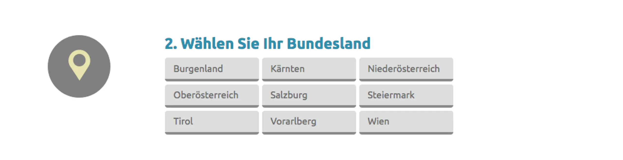 Schritt 2: Bundesland auswählen