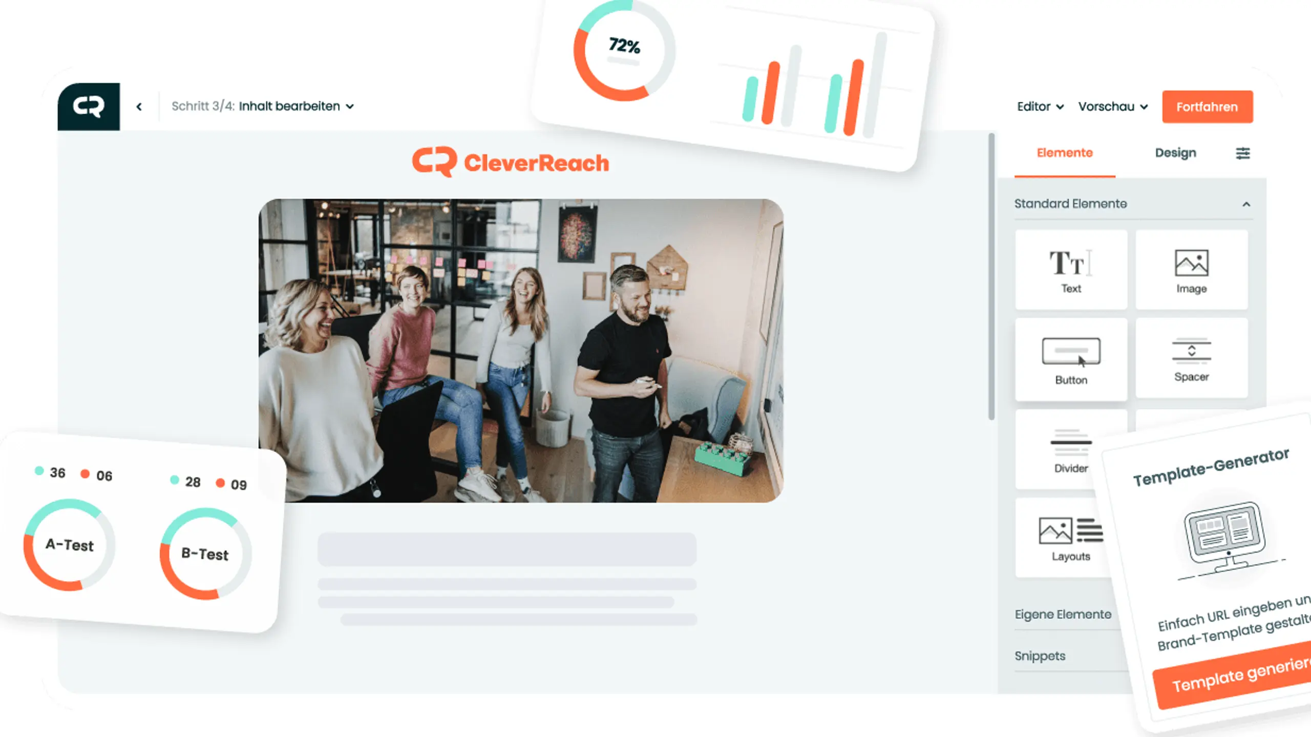 Der CleverReach Newsletter Editor