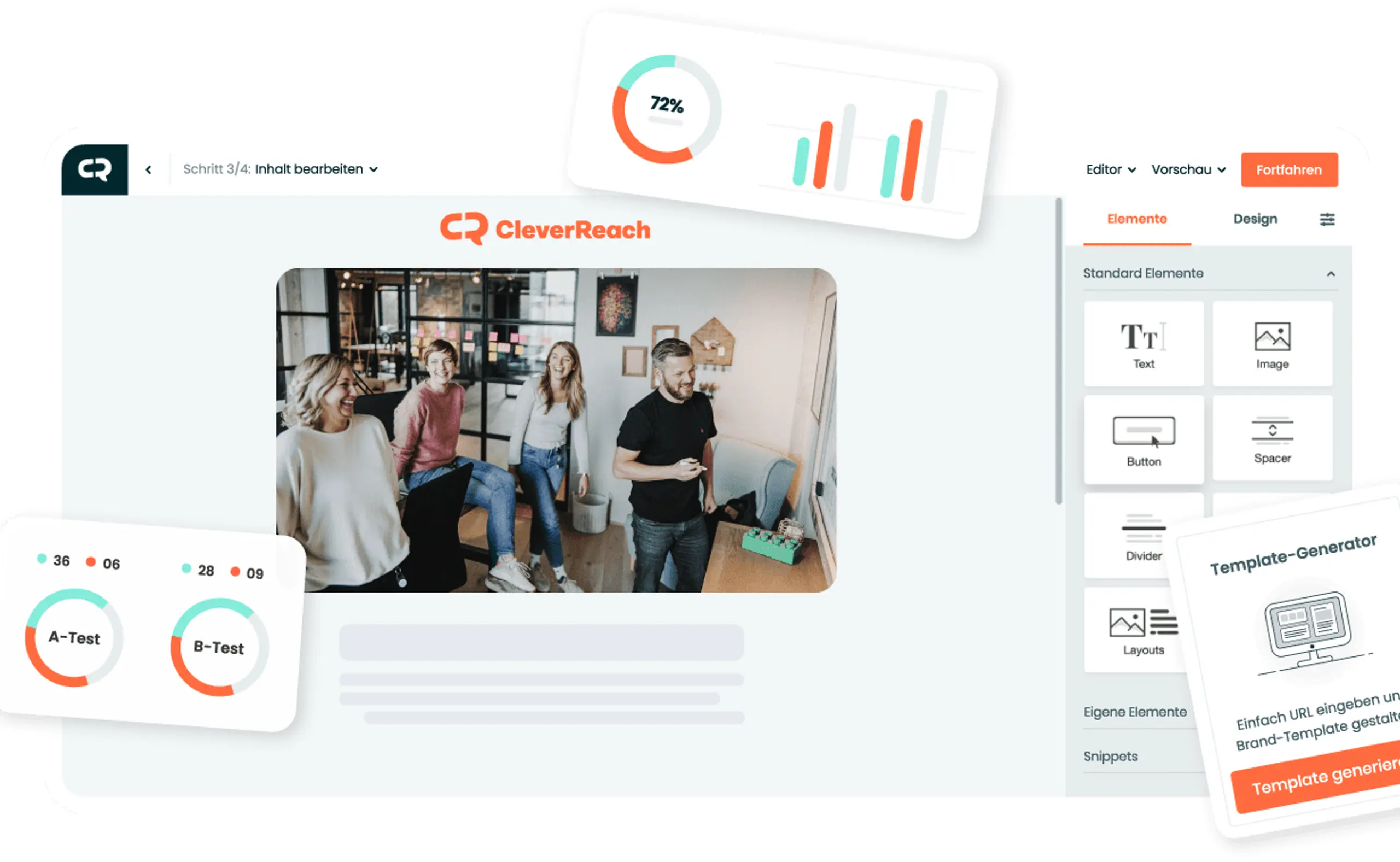 Der CleverReach Newsletter Editor