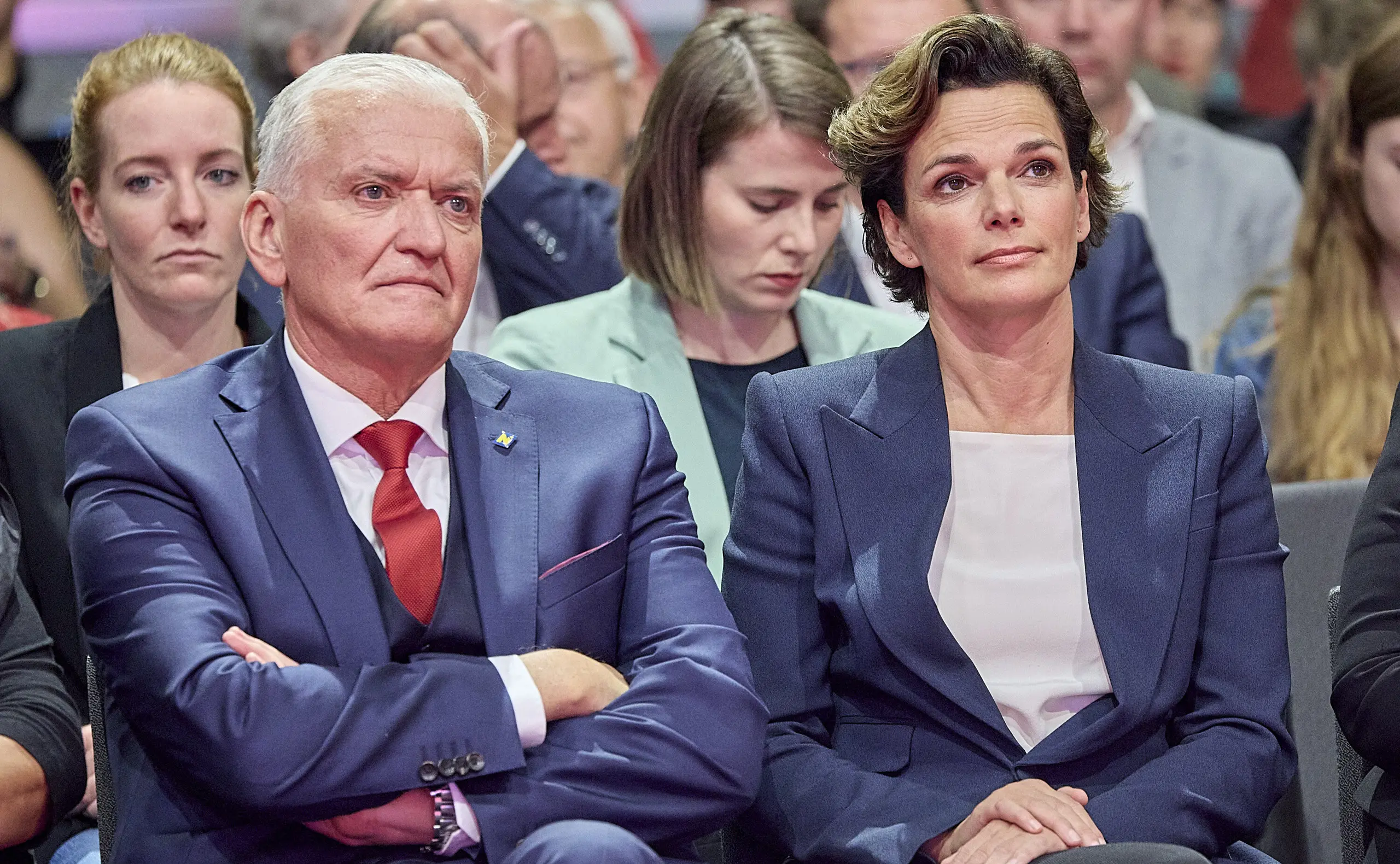 STIMMUNGSTIEF. SPÖ NÖ Parteichef Franz Schnabl mit Parteichefin Pamela Rendi-Wagner am SPÖ NÖ Landesparteitag am 1. Oktober 2022. Im Wahlkampf-Finale 2023 lässt sich PRW in Niederösterreich so gut wie nie mit Schnabl blicken.