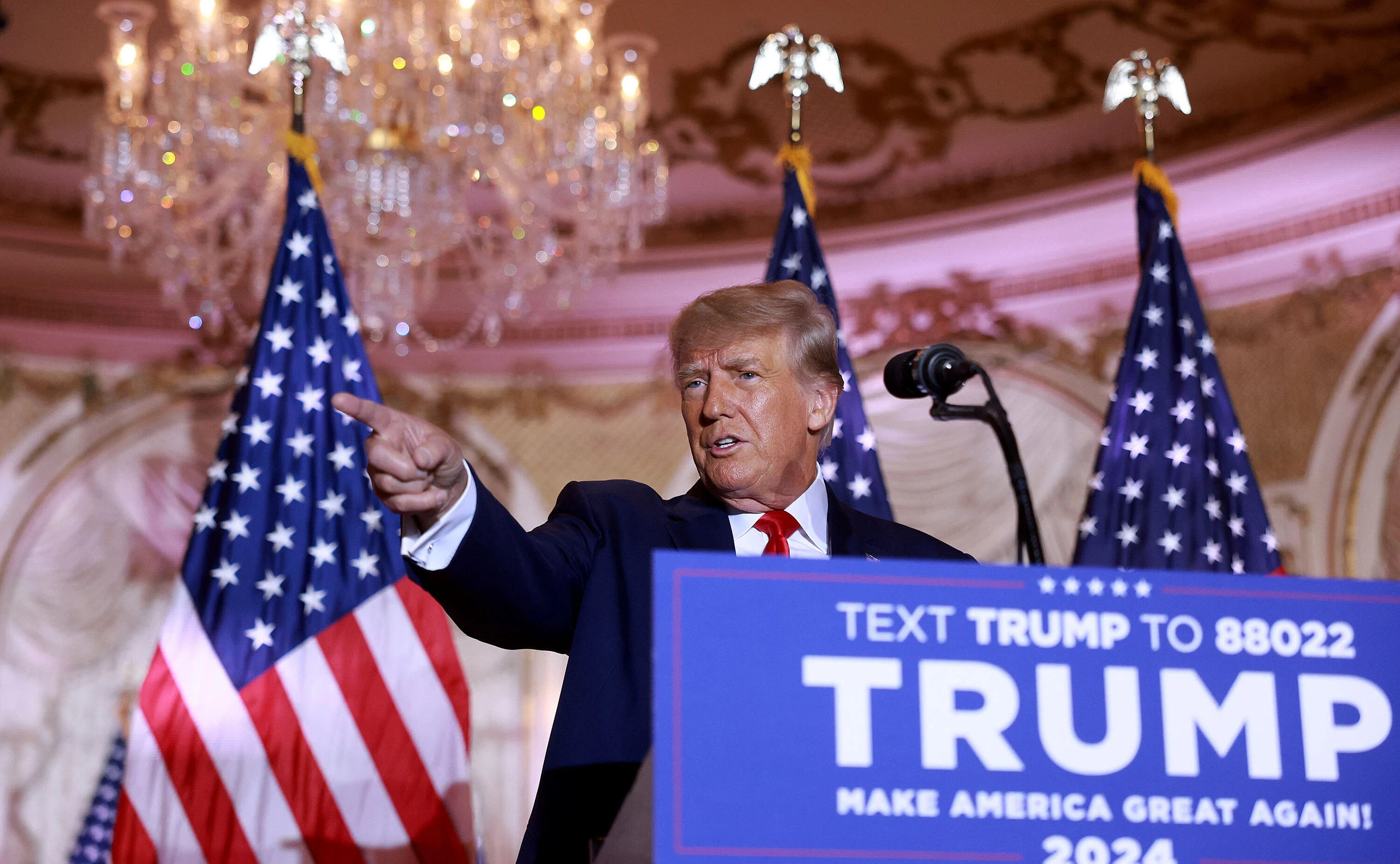 Donald Trump bei der Ankündigung seiner Wiederkandidatur.