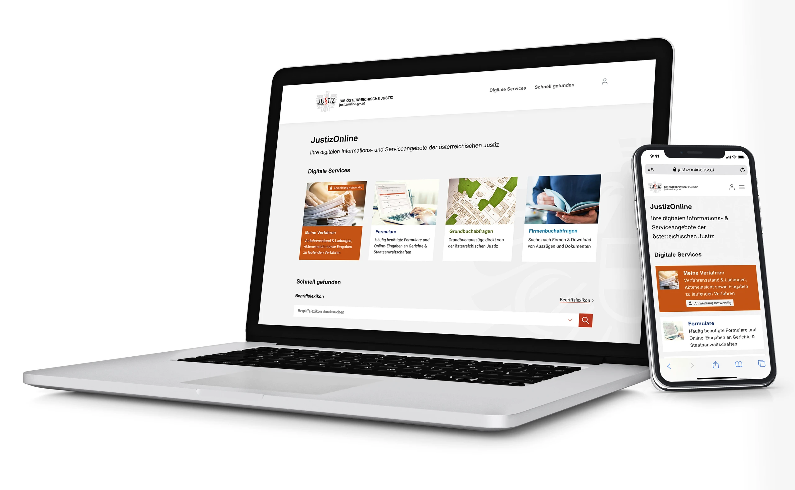 Über das Internetportal JustizOnline können Unternehmen rund um die Uhr Akten einsehen oder einbringen.