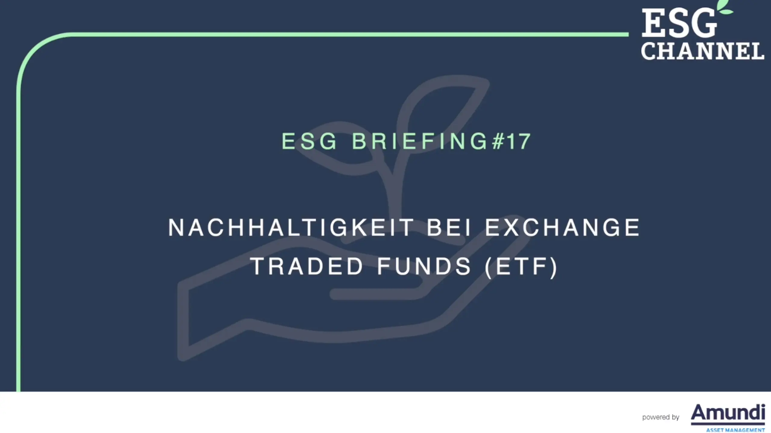 ESG-Briefing Nr. 17: Nachhaltigkeit bei Exchange Traded Funds (ETF)