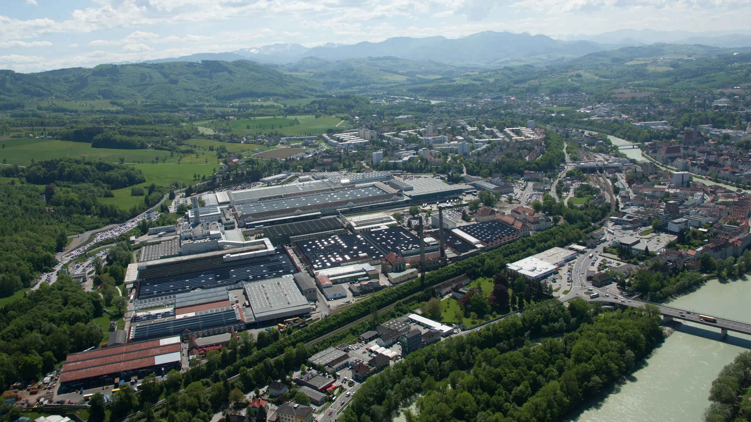 Das LKW-Werk von Steyr Automotive in Steyr