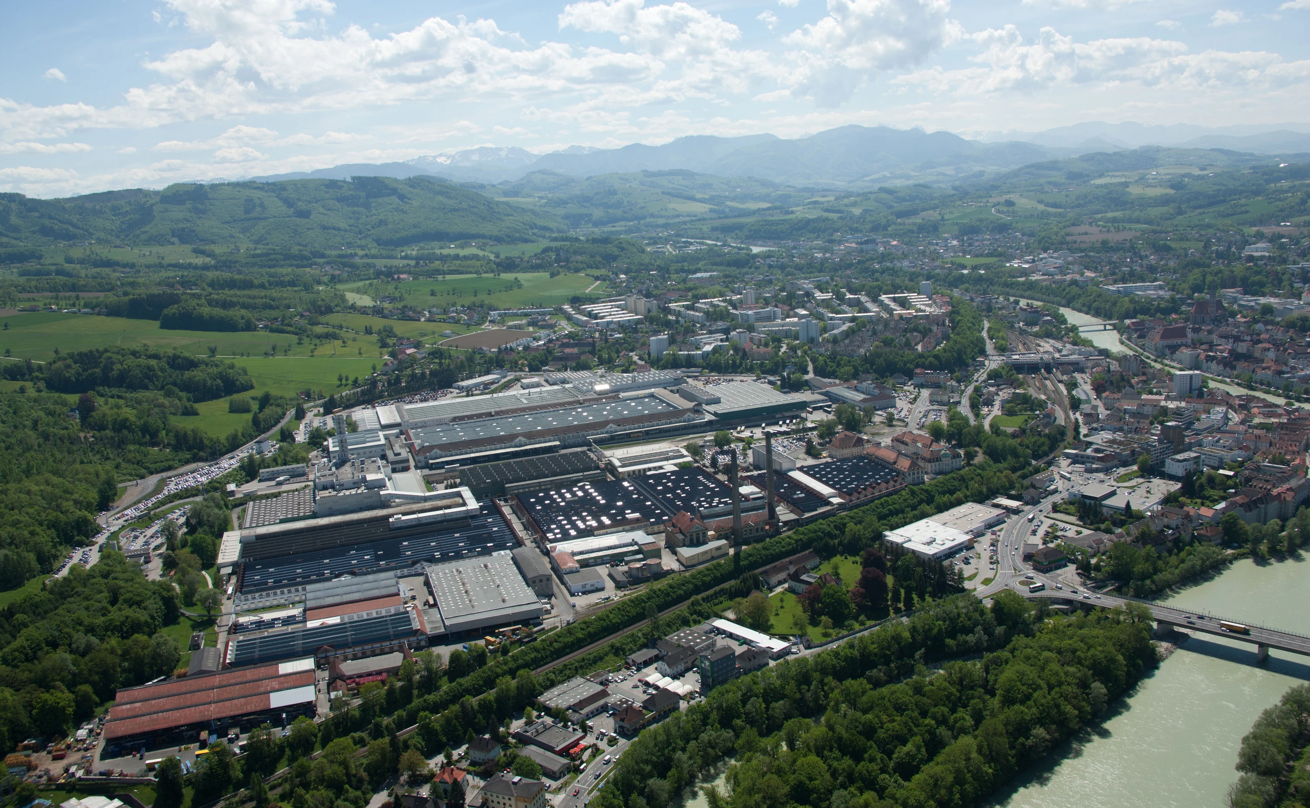 Das LKW-Werk von Steyr Automotive in Steyr