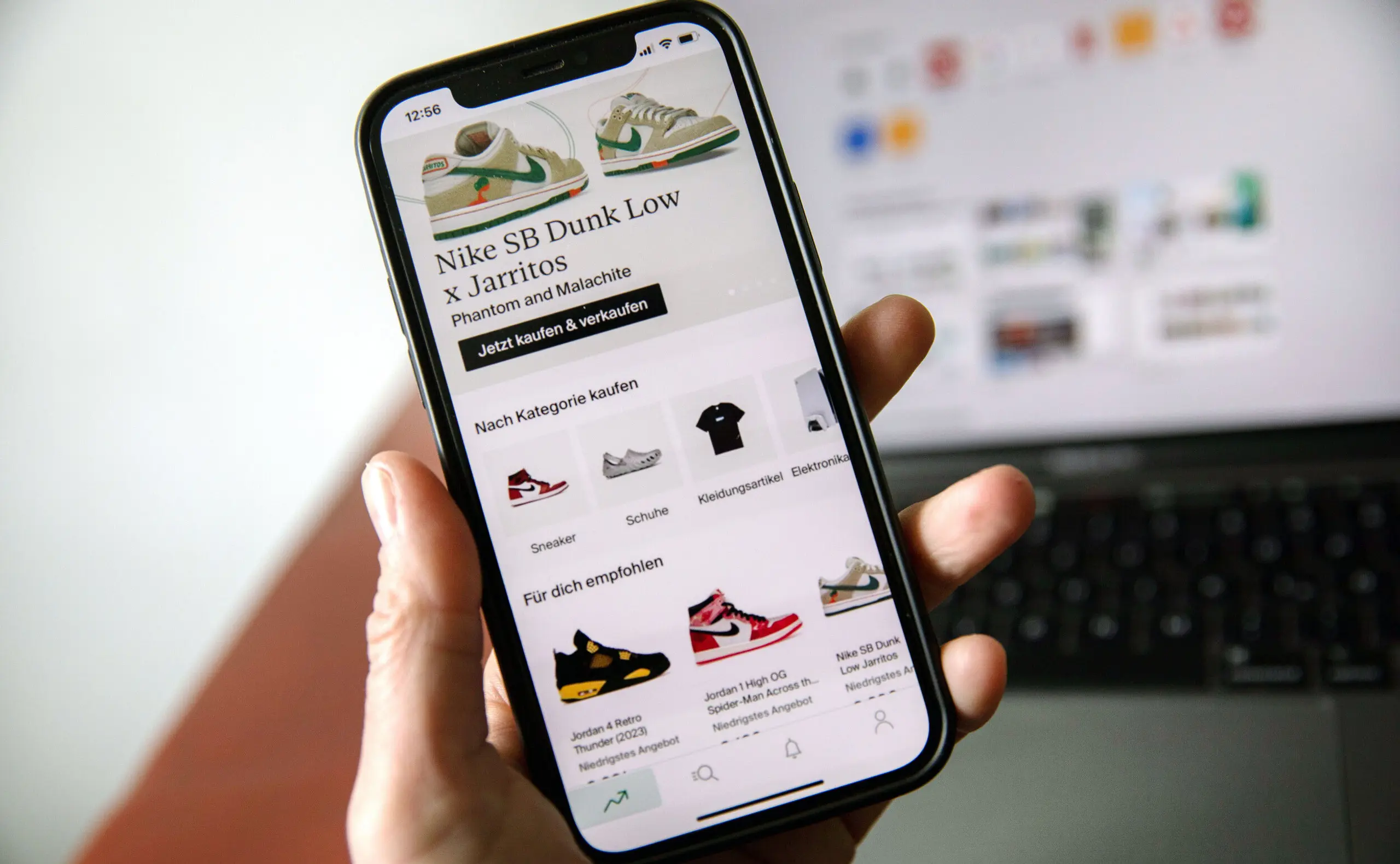 StockX auf Smartphone