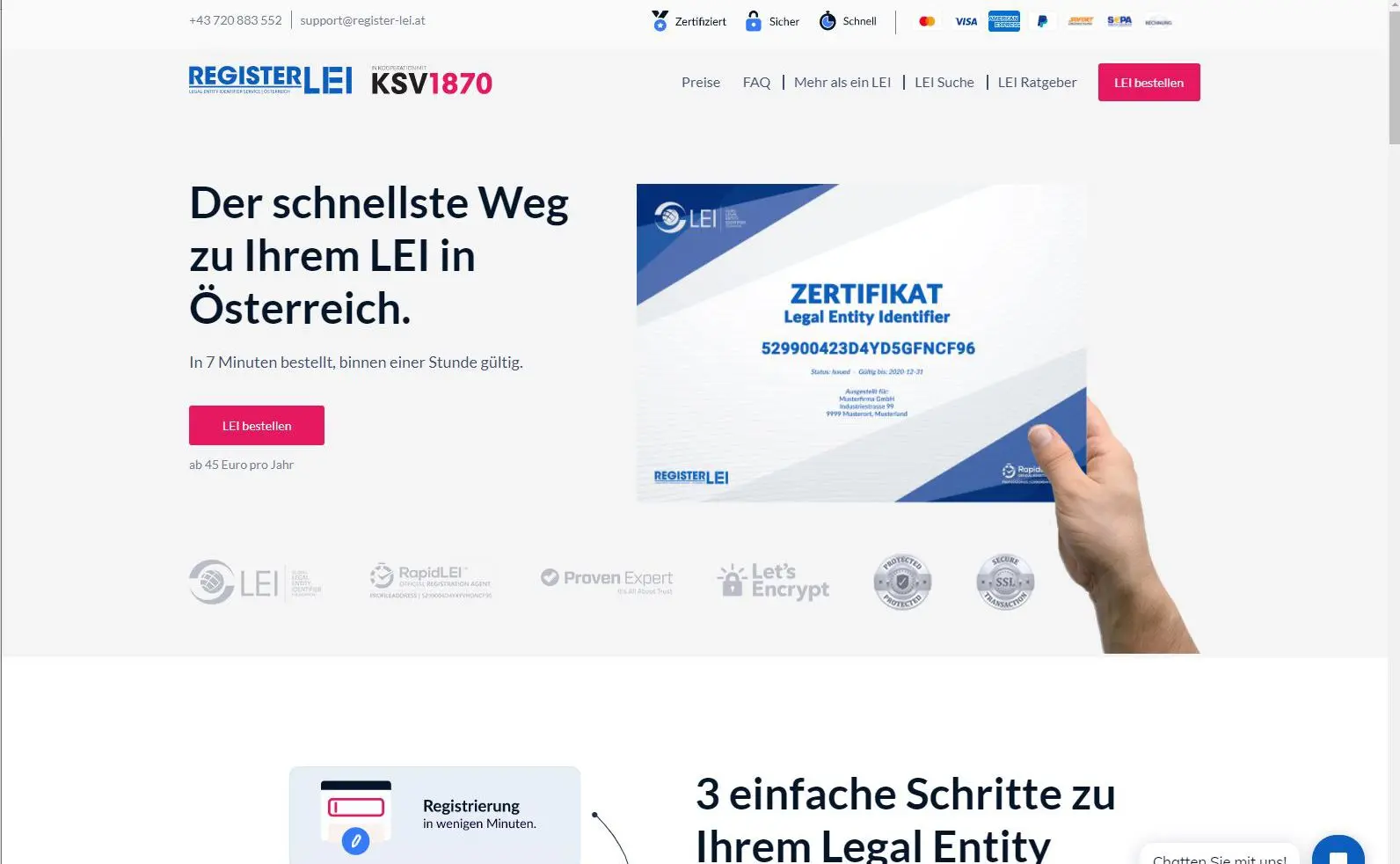 KSV1870 und Register-LEI koopieren bei digitaler Identität