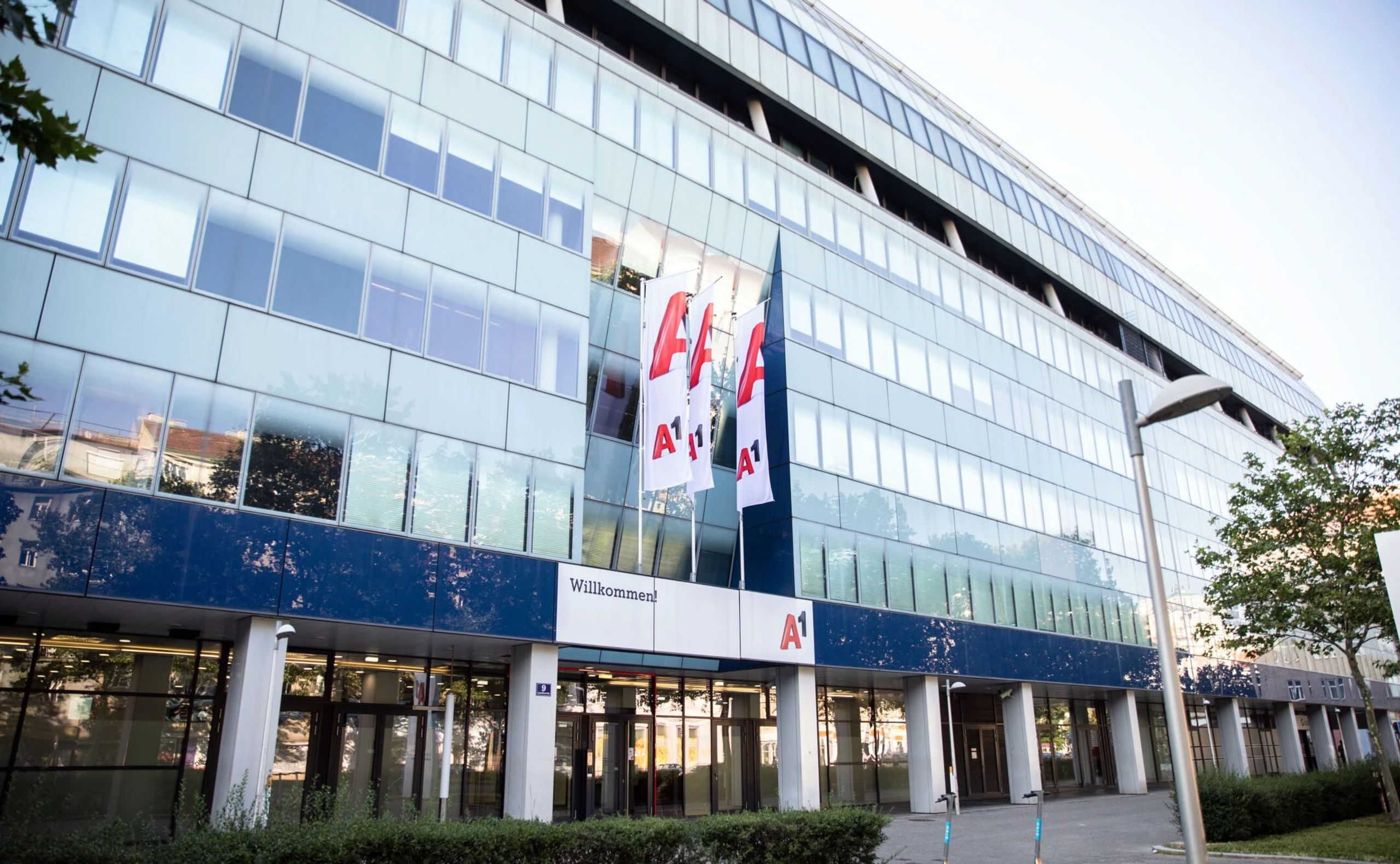 Die Zentrale der A1 Telekom Austria Group in der Wiener Lassallestraße.