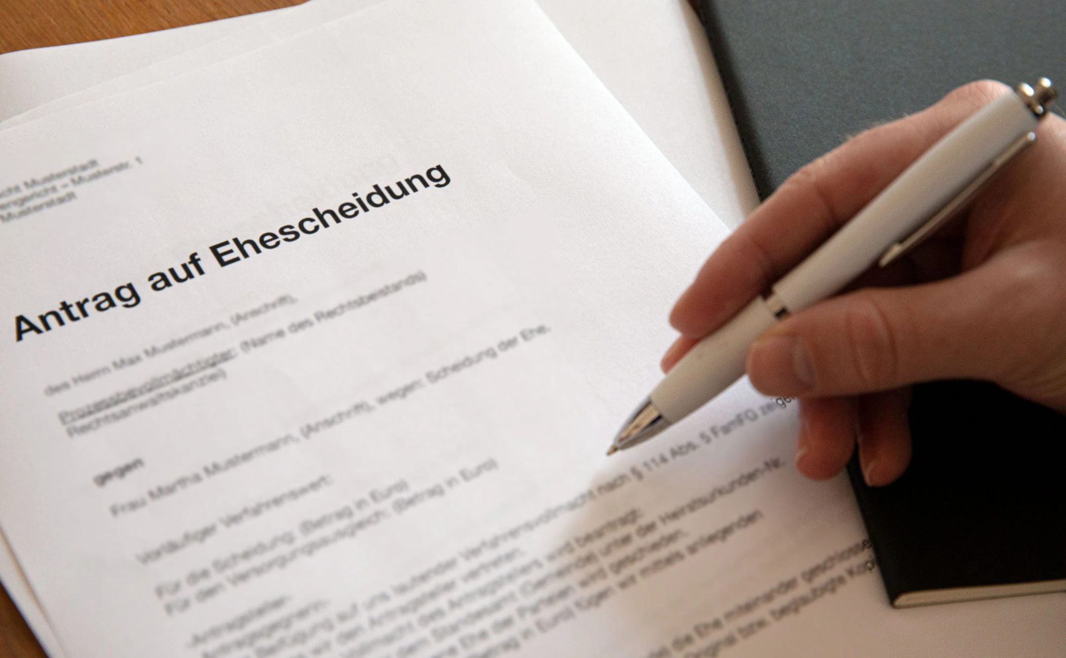 Einvernehmliche Scheidung - die Scheidungspapiere