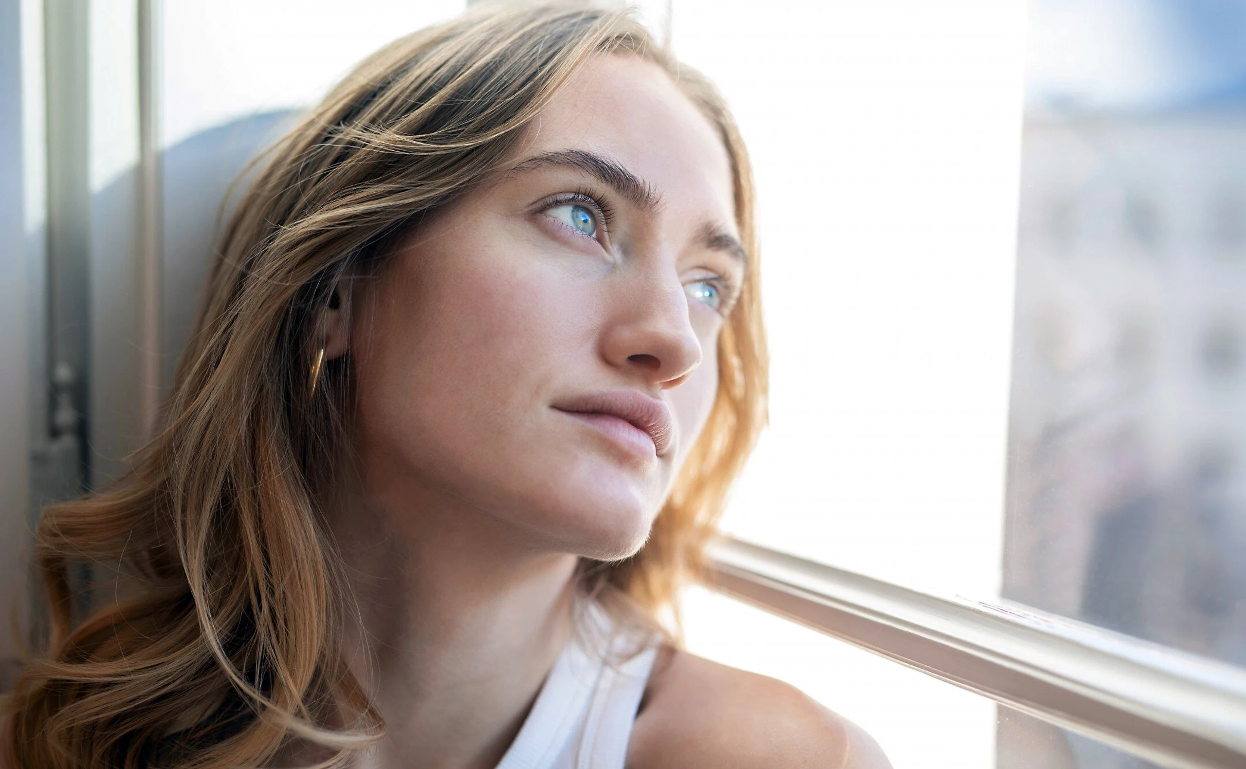 Frau, Selbstbräuner, Sonne