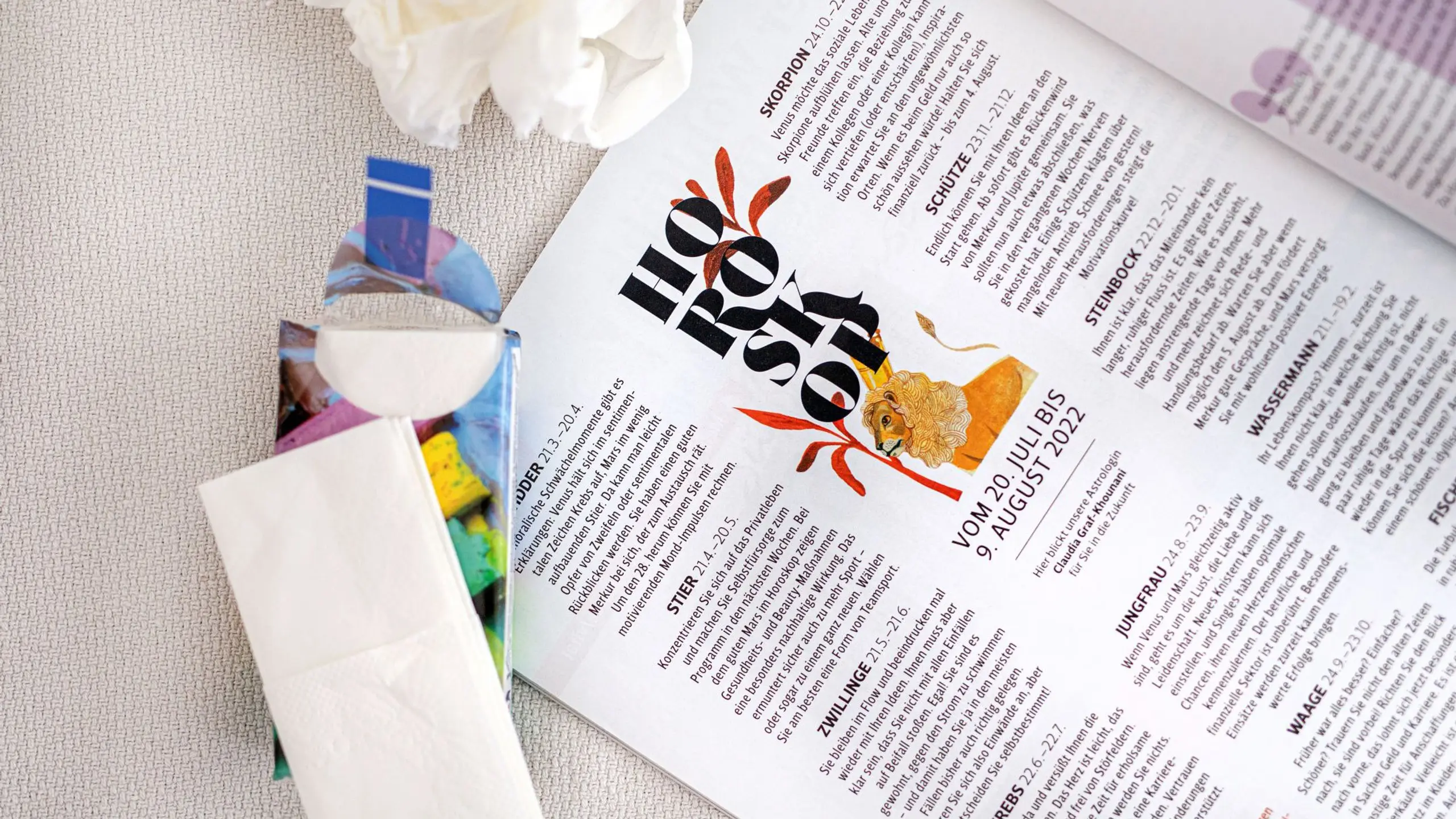 Horoskop in einer Zeitschrift
