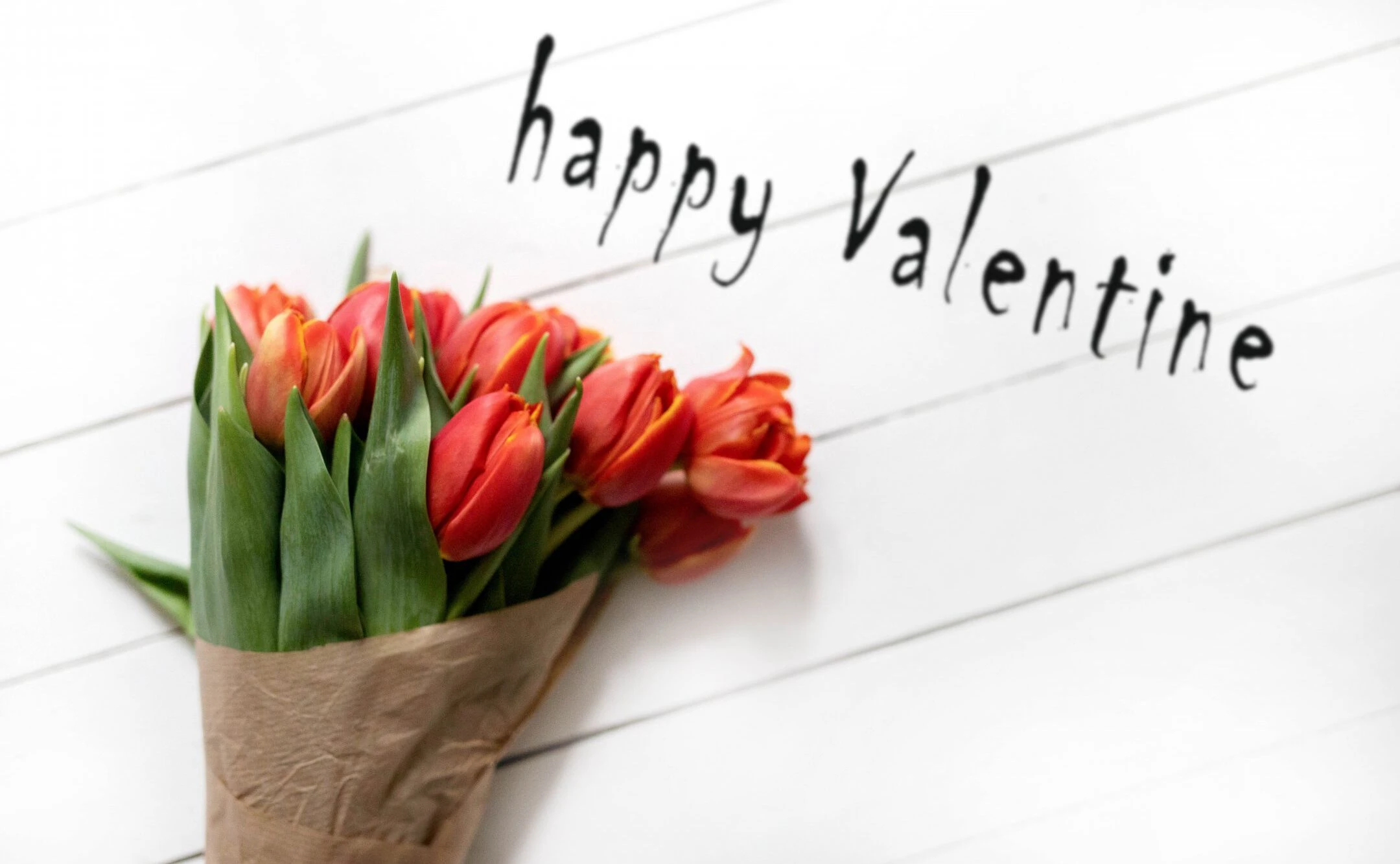 Valentinstag Blumenstraße für den Tag der Liebe