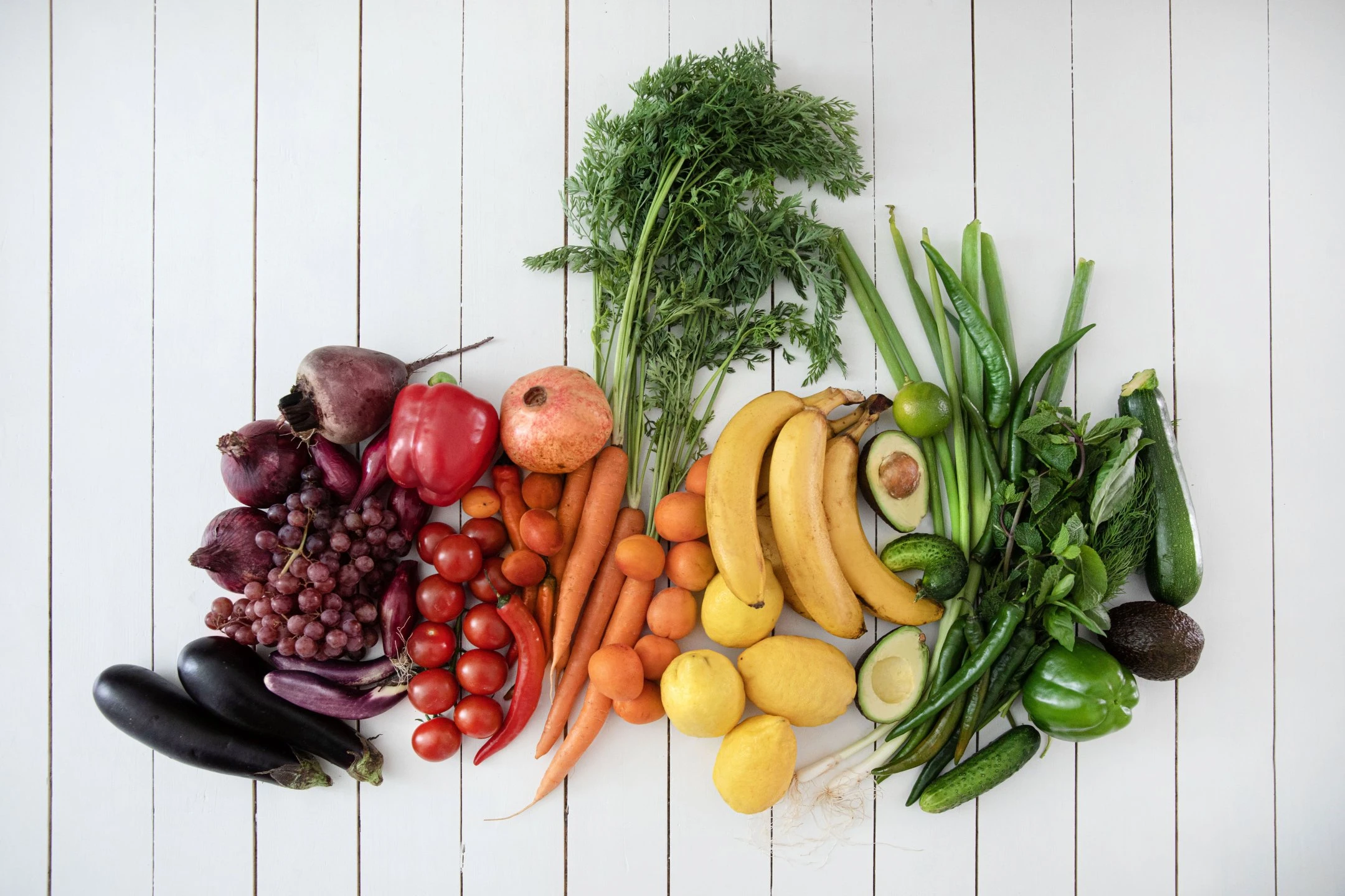 Obst und Gemüse - vegan, vegetarisch, flexitarier