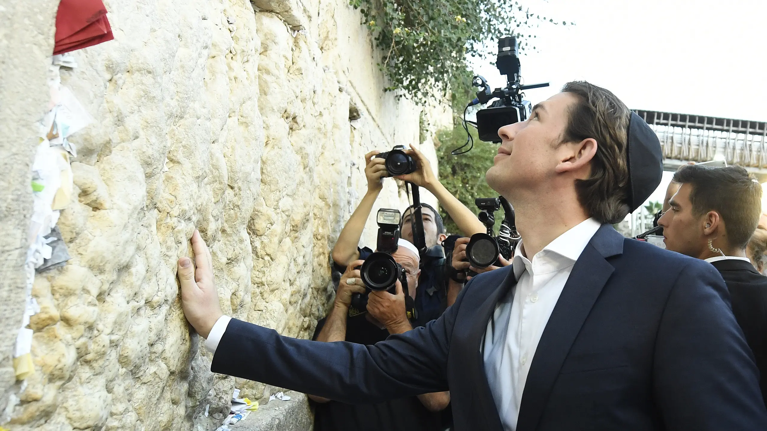 © Robert Jäger / APA / picturedesk.com Sebastian Kurz an der Klagemauer