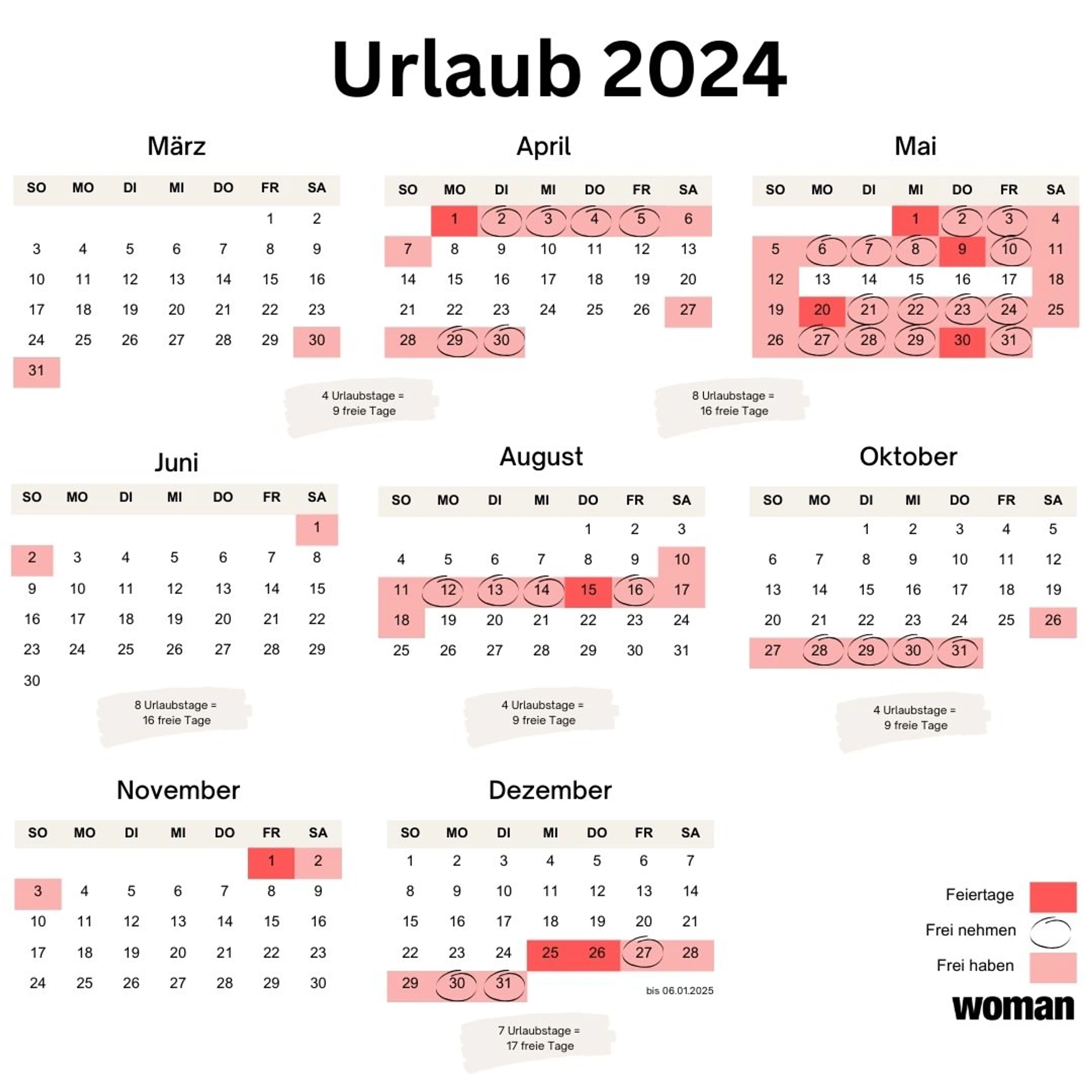 Urlaubsplanung 2024: So nutzt du die Feiertage optimal aus