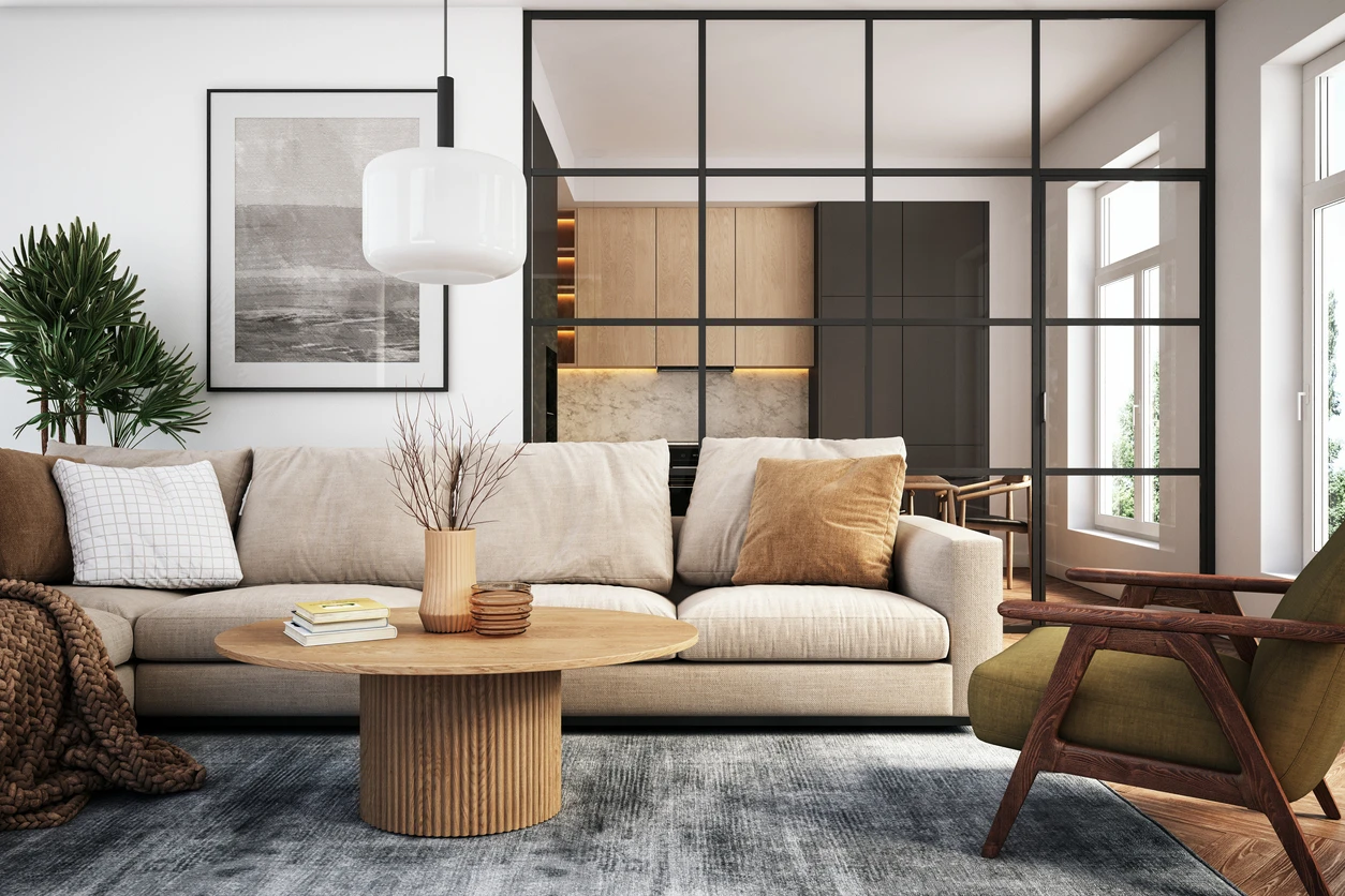 Stilvoll eingerichtetes Wohnzimmer