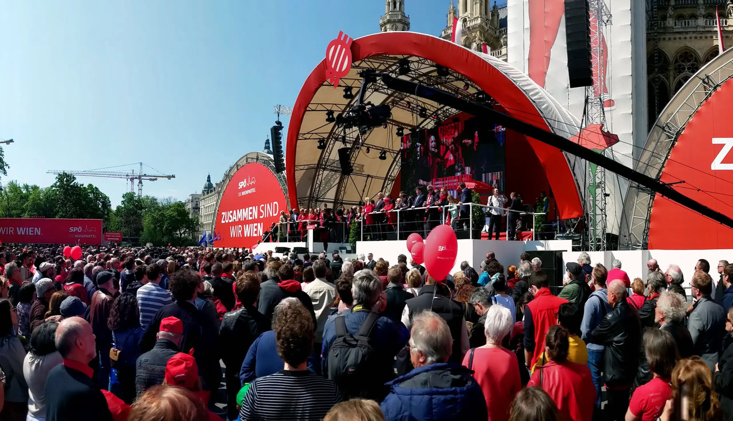 Maiaufmarsch, SPÖ, 1.Mai, Tag der Arbeit