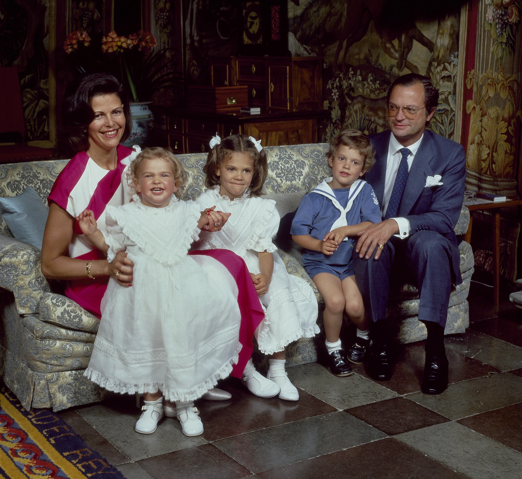 König Carl Gustaf mit Familie