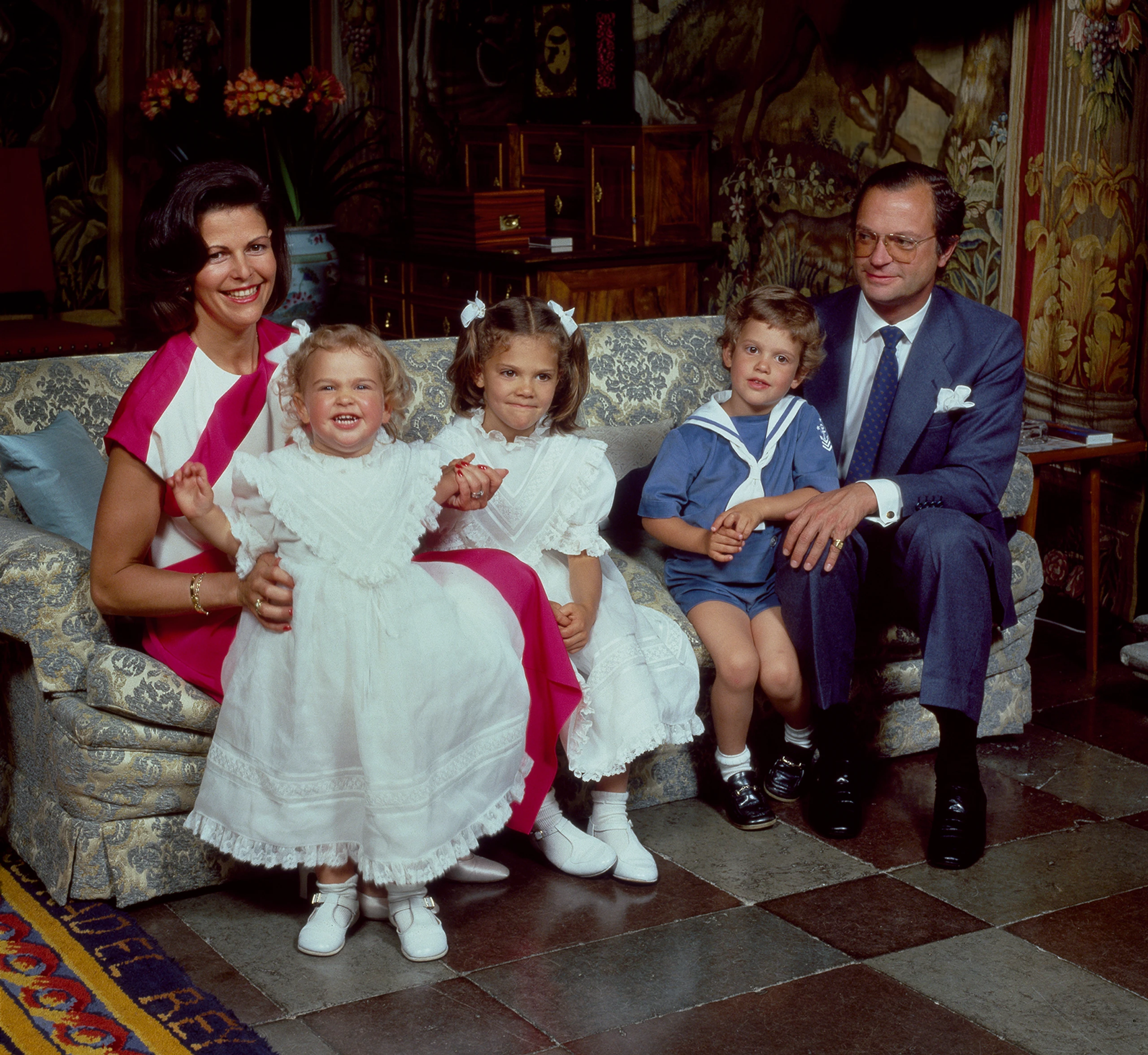 König Carl Gustaf mit Familie