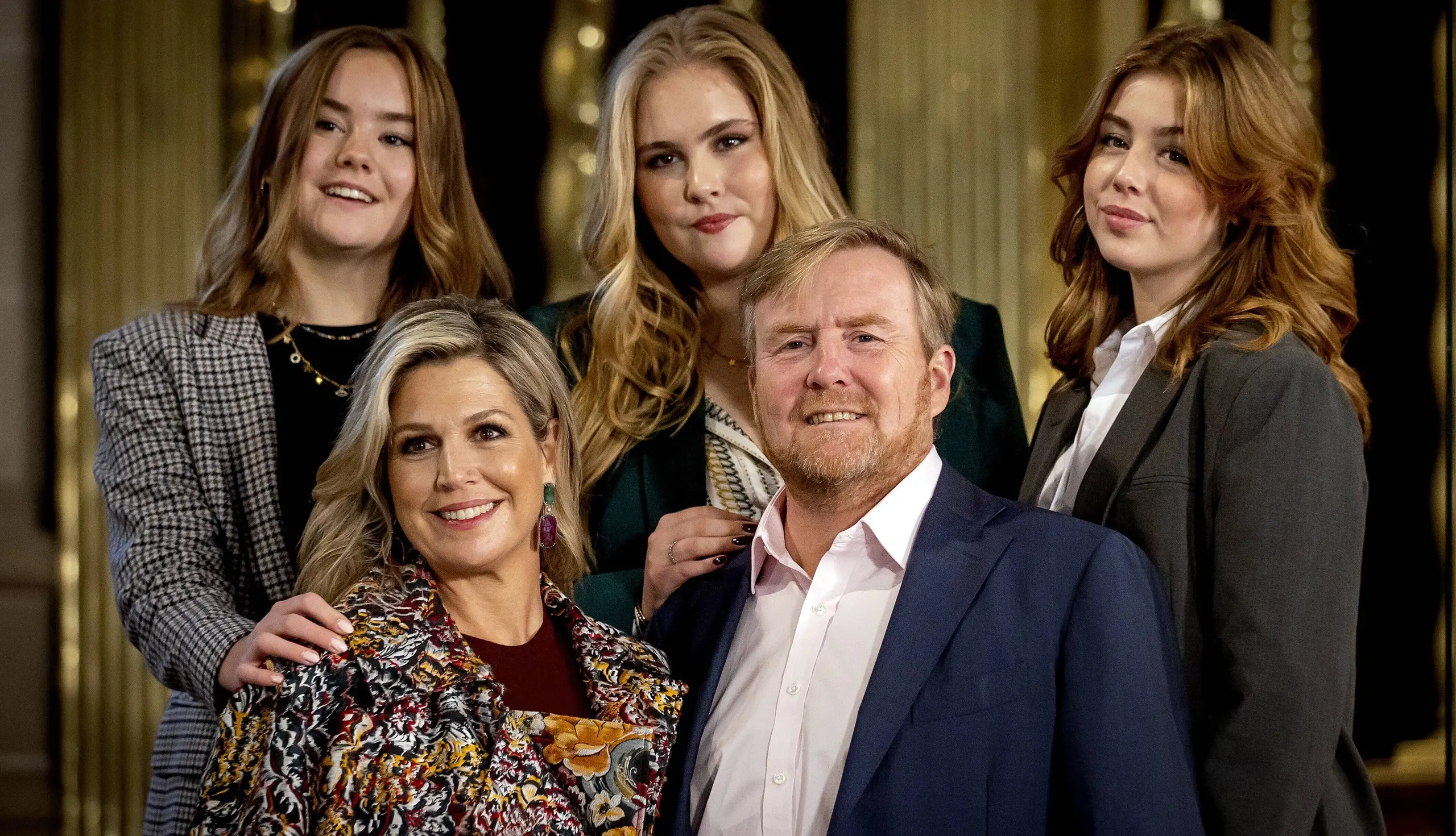 Die Niederländische Königsfamilie: Willem-Alexander und Maxima mit ihren Töchtern Ariane, Amalia und Alexia