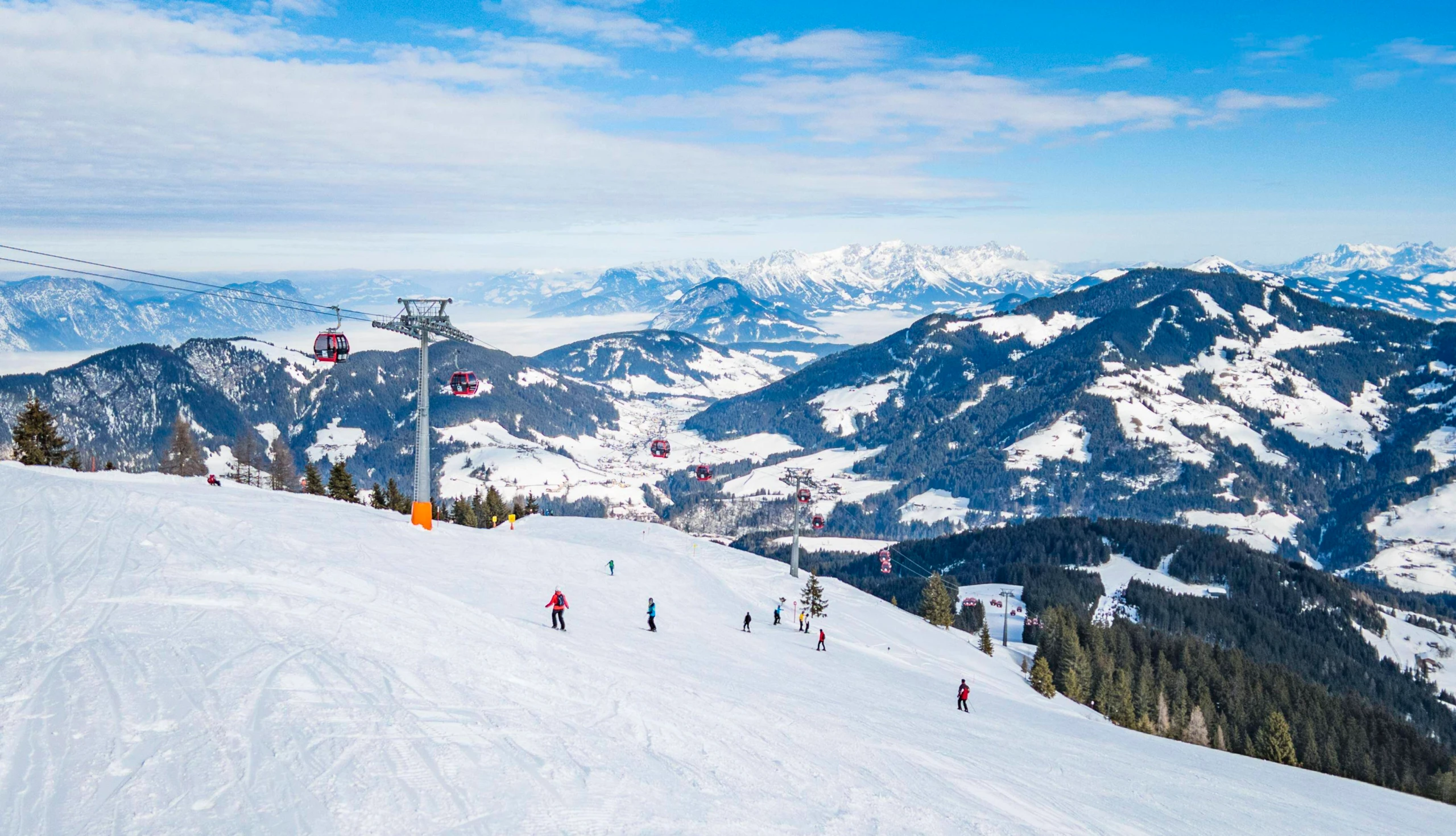 Das Highlight des Skigebiets Wildschönau: Die Schatzberg-Abfahrt.
