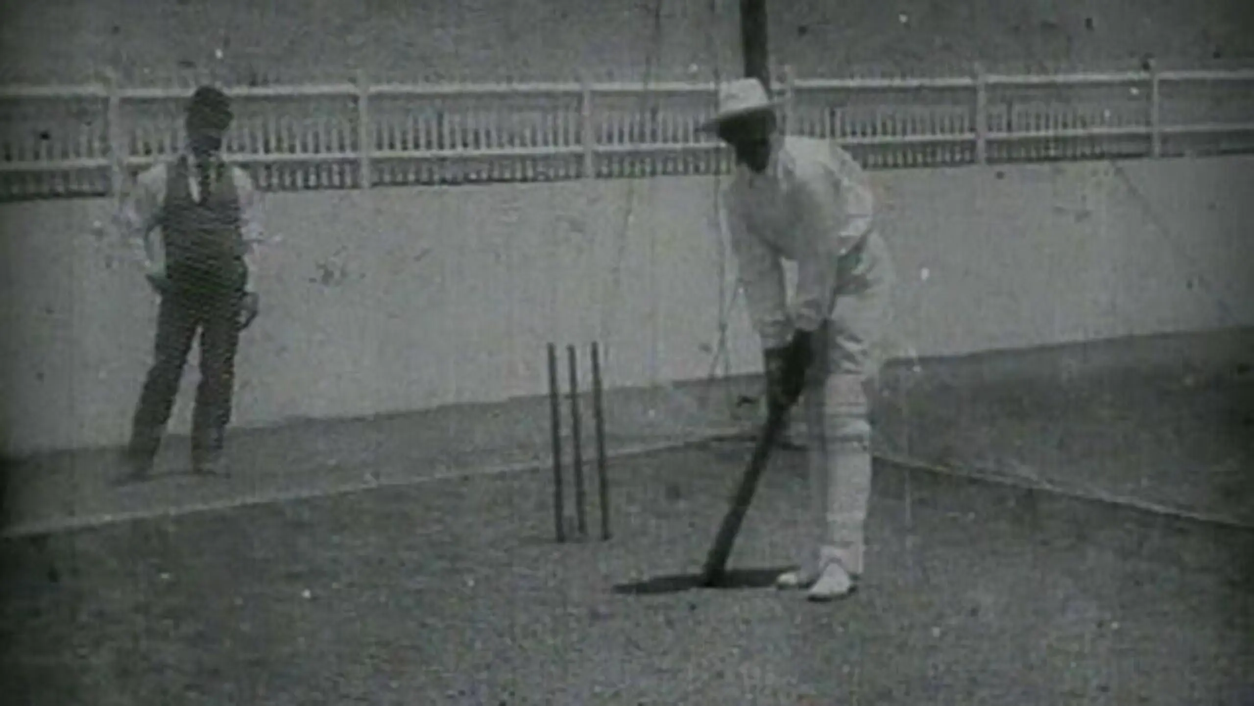 Prince Ranjitsinhji Practising Batting in the Nets