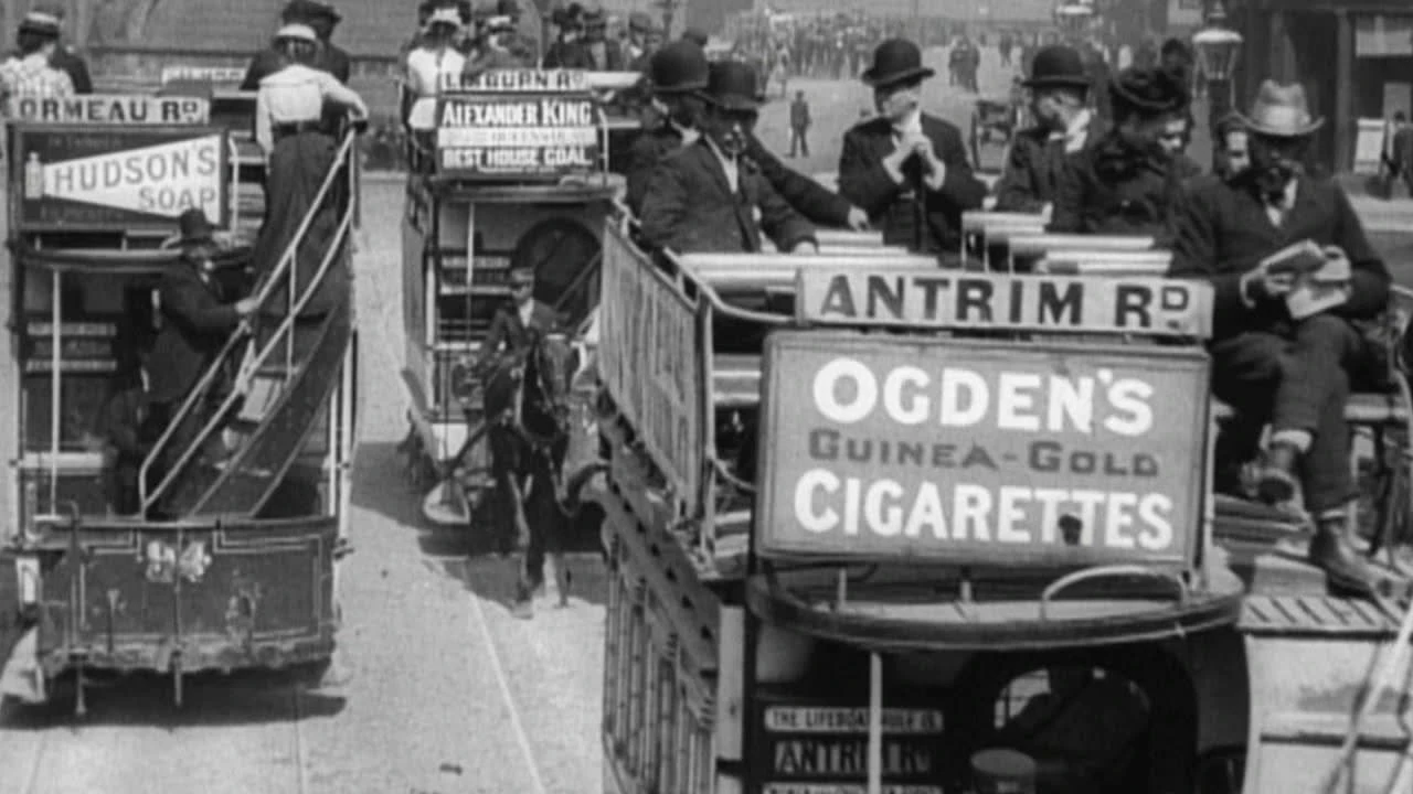 Ride on the Tramcar Through Belfast