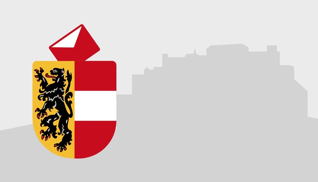 Das Wappen von Salzburg.